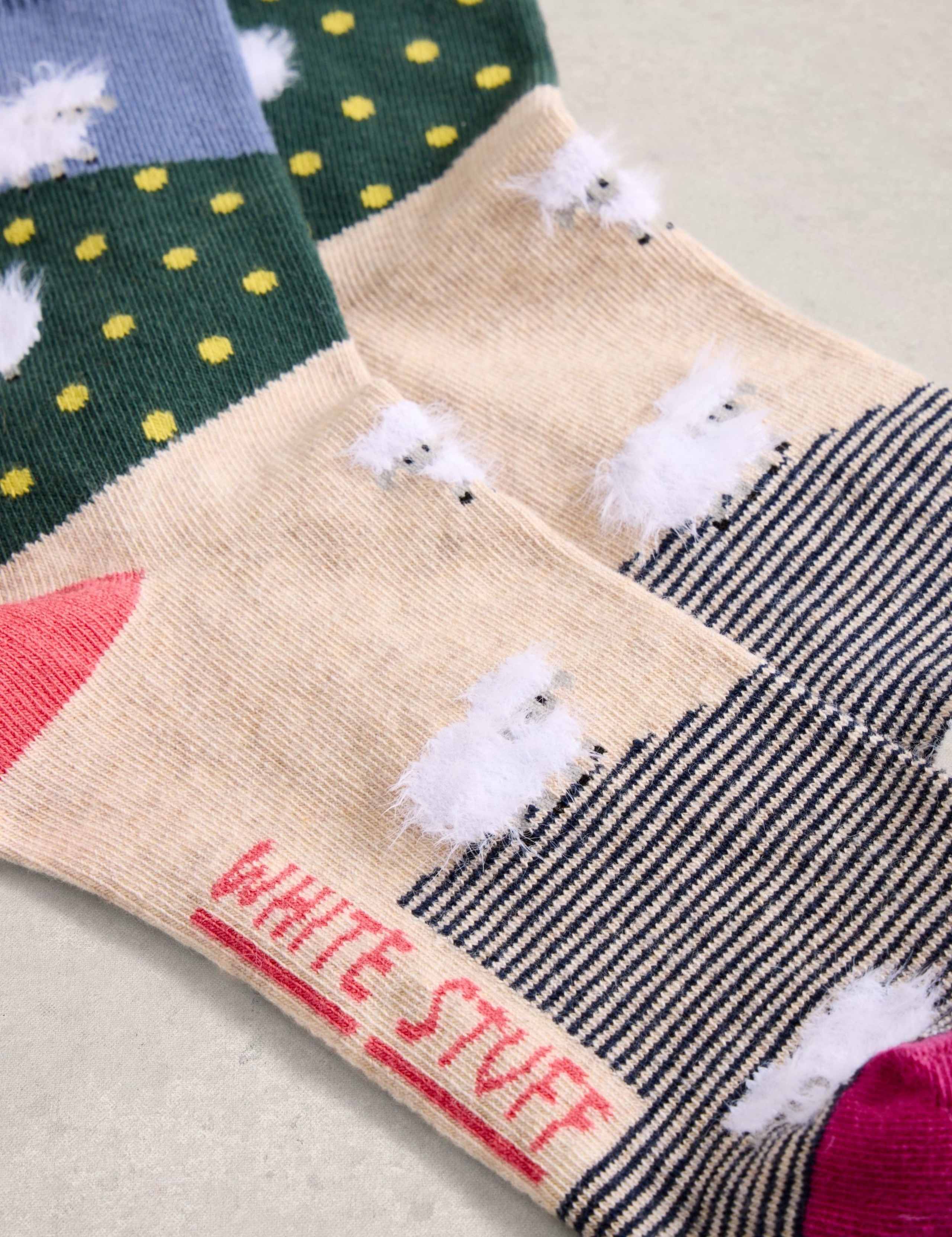 Cotton Rich Fluffy Ankle High Socks 2 of 2