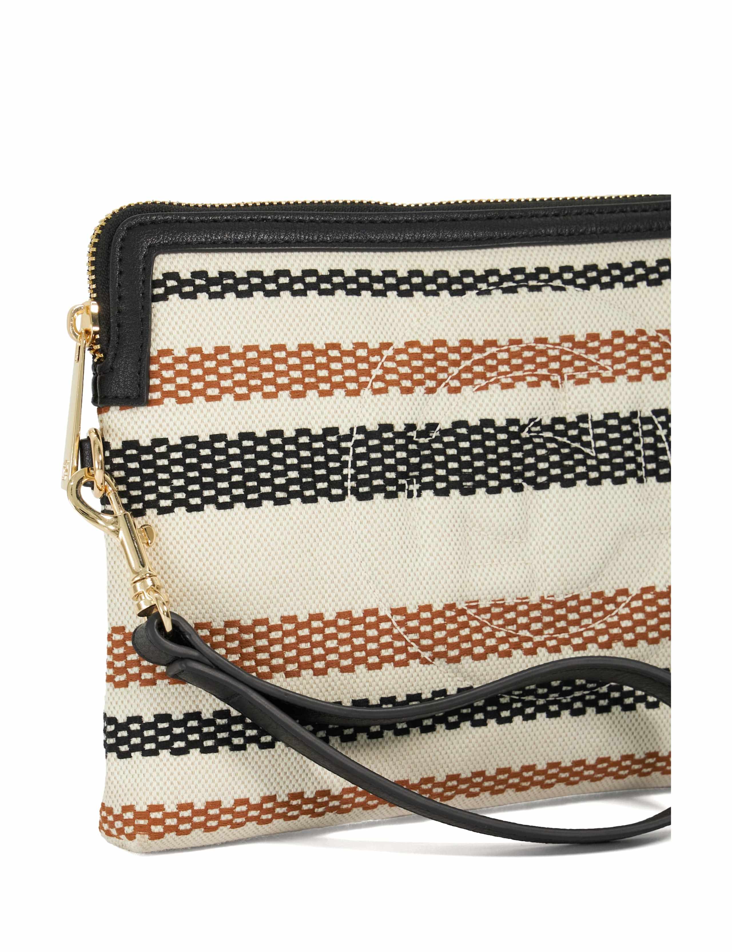 Canvas Striped Clutch Bag 4 of 5