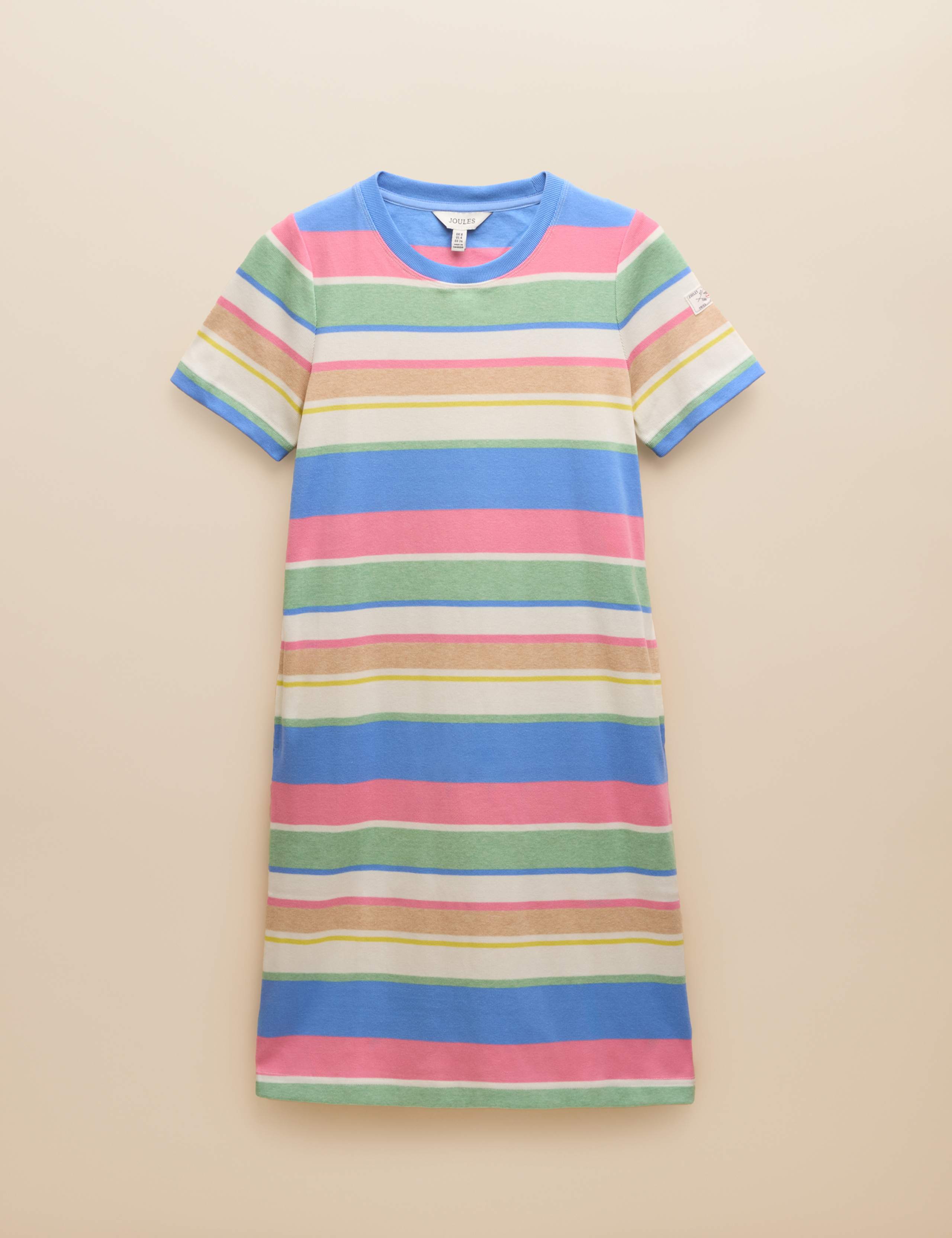 Pure Cotton Striped A-Line T-Shirt Dress 2 of 6