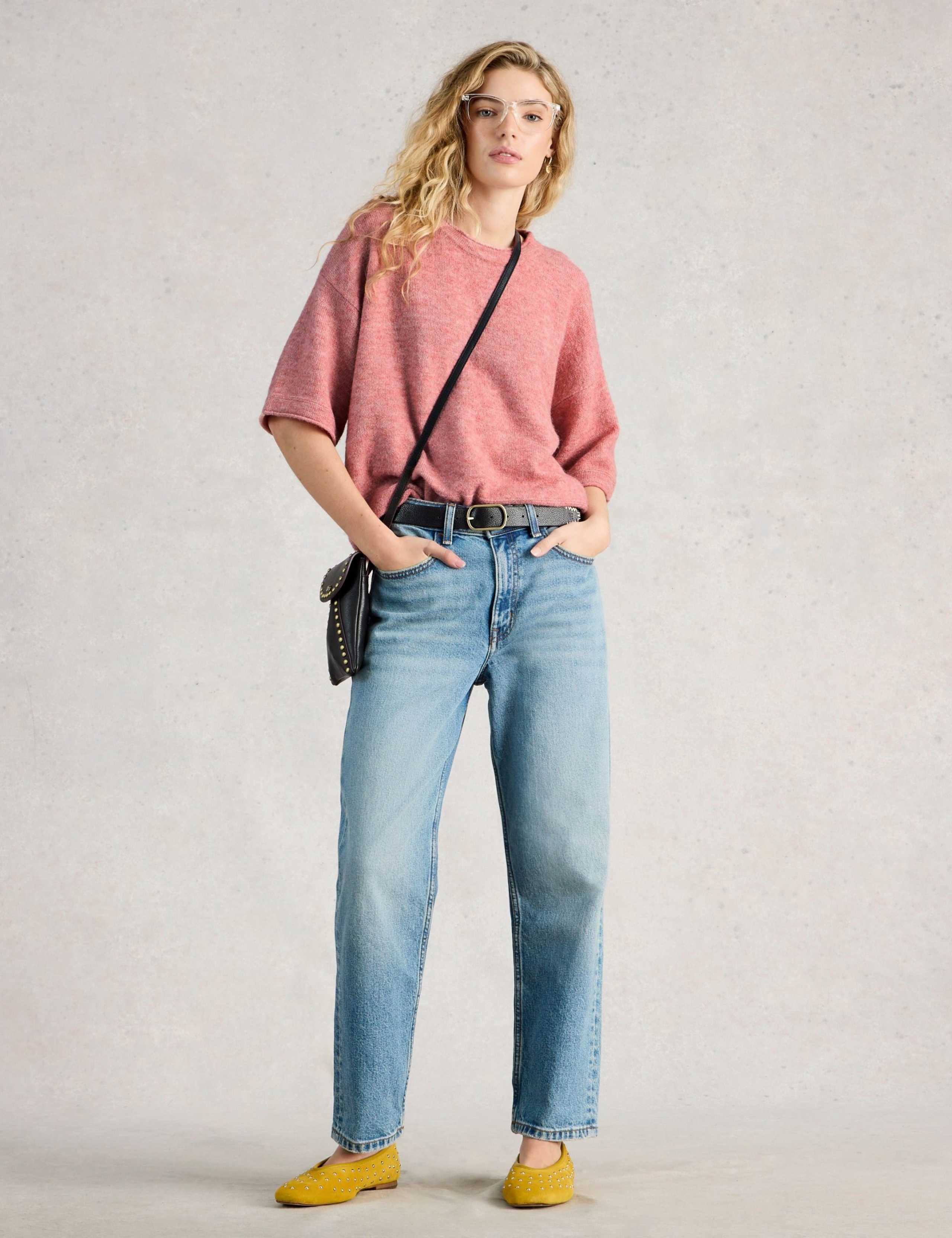 Crew Neck Oversized Knitted Top 1 of 6