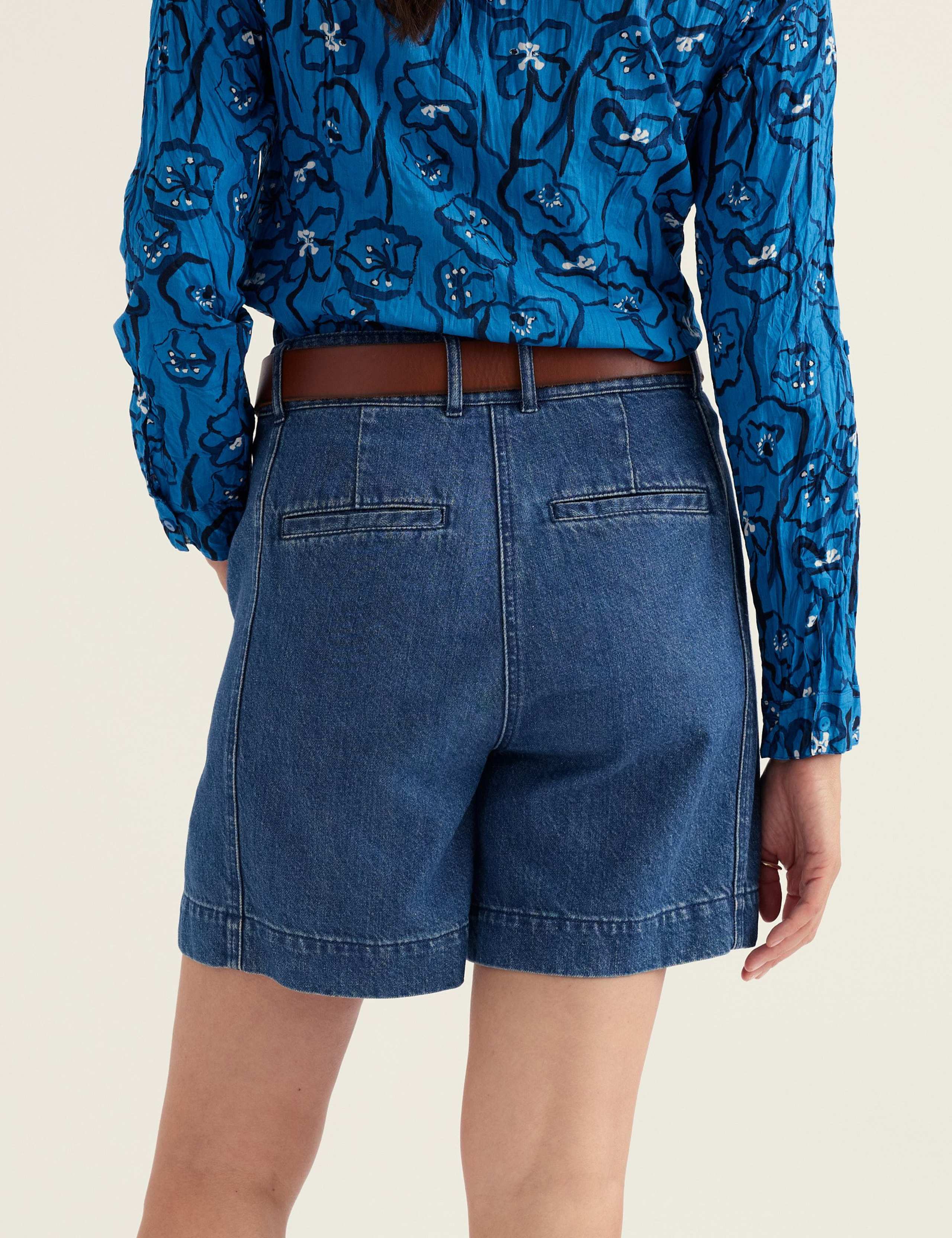 Cotton Rich Denim High Waisted Shorts 4 of 5