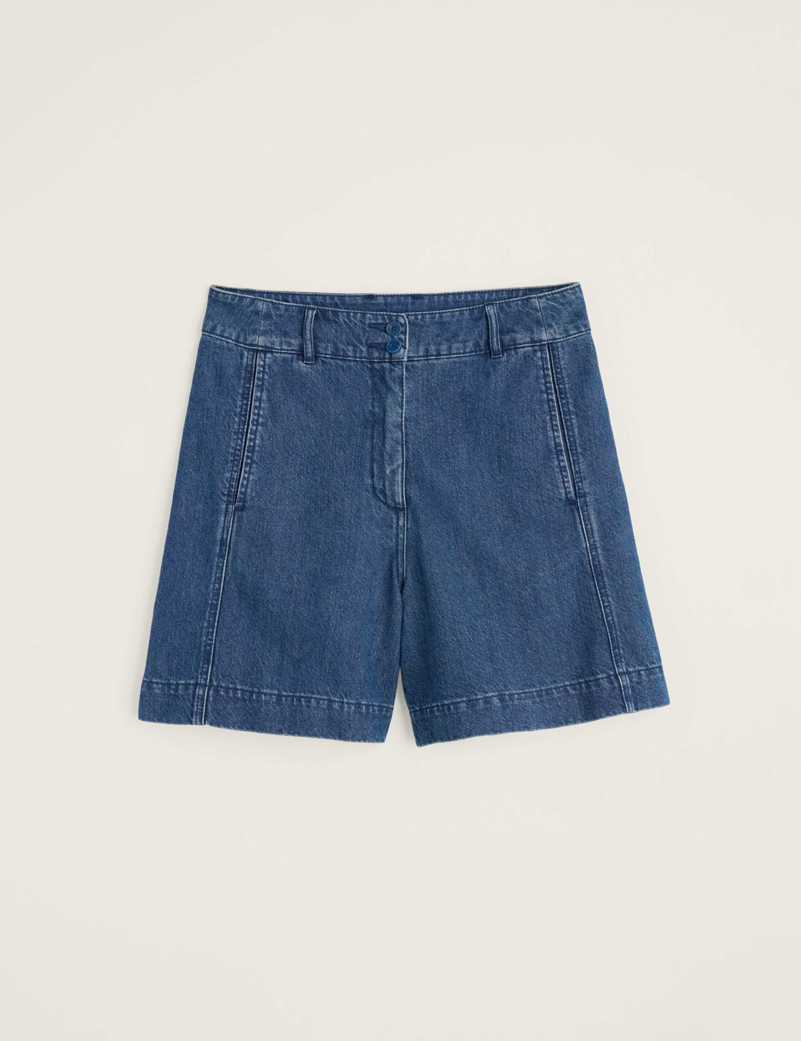 Cotton Rich Denim High Waisted Shorts 2 of 5