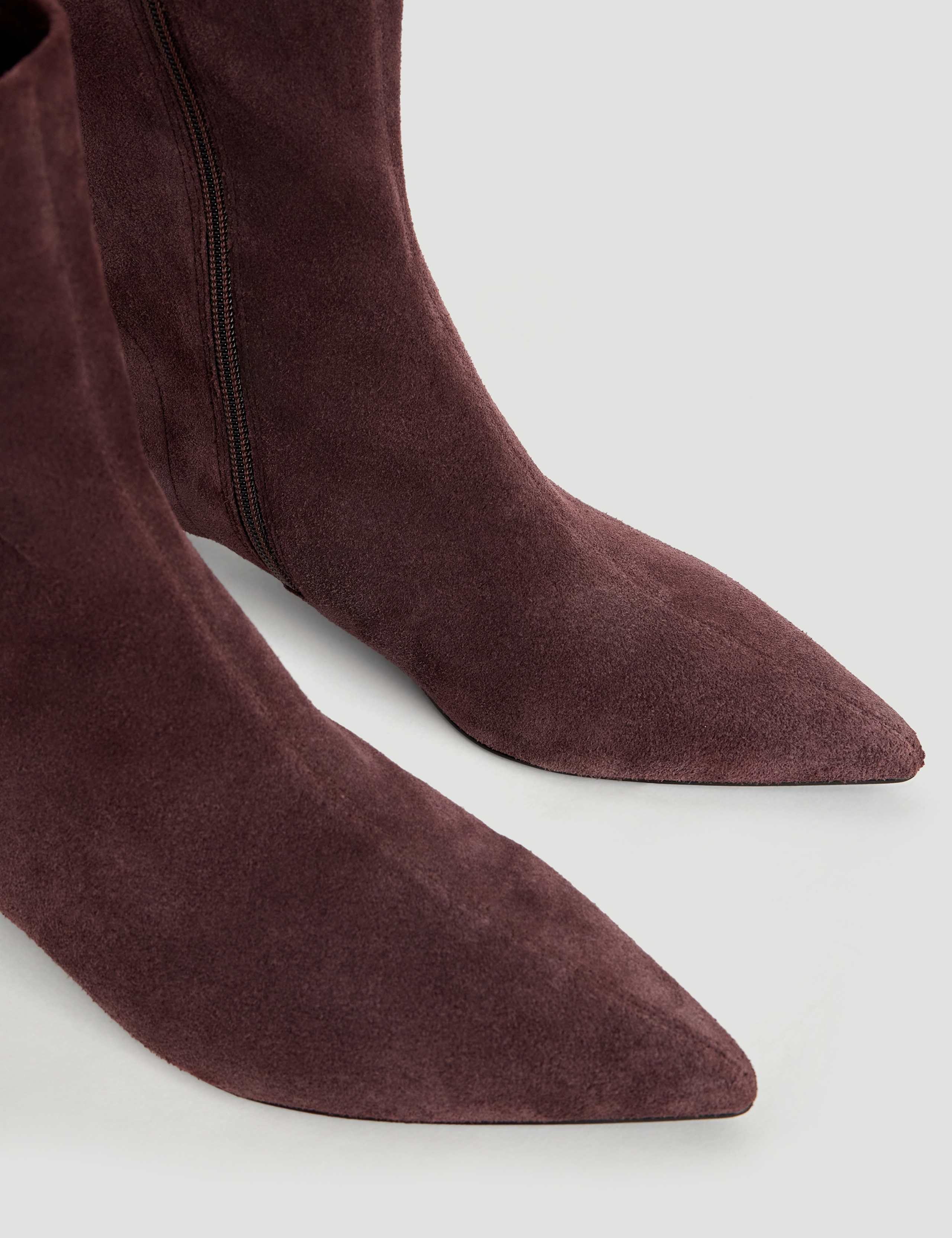 Leather Block Heel Sock Boots 4 of 4