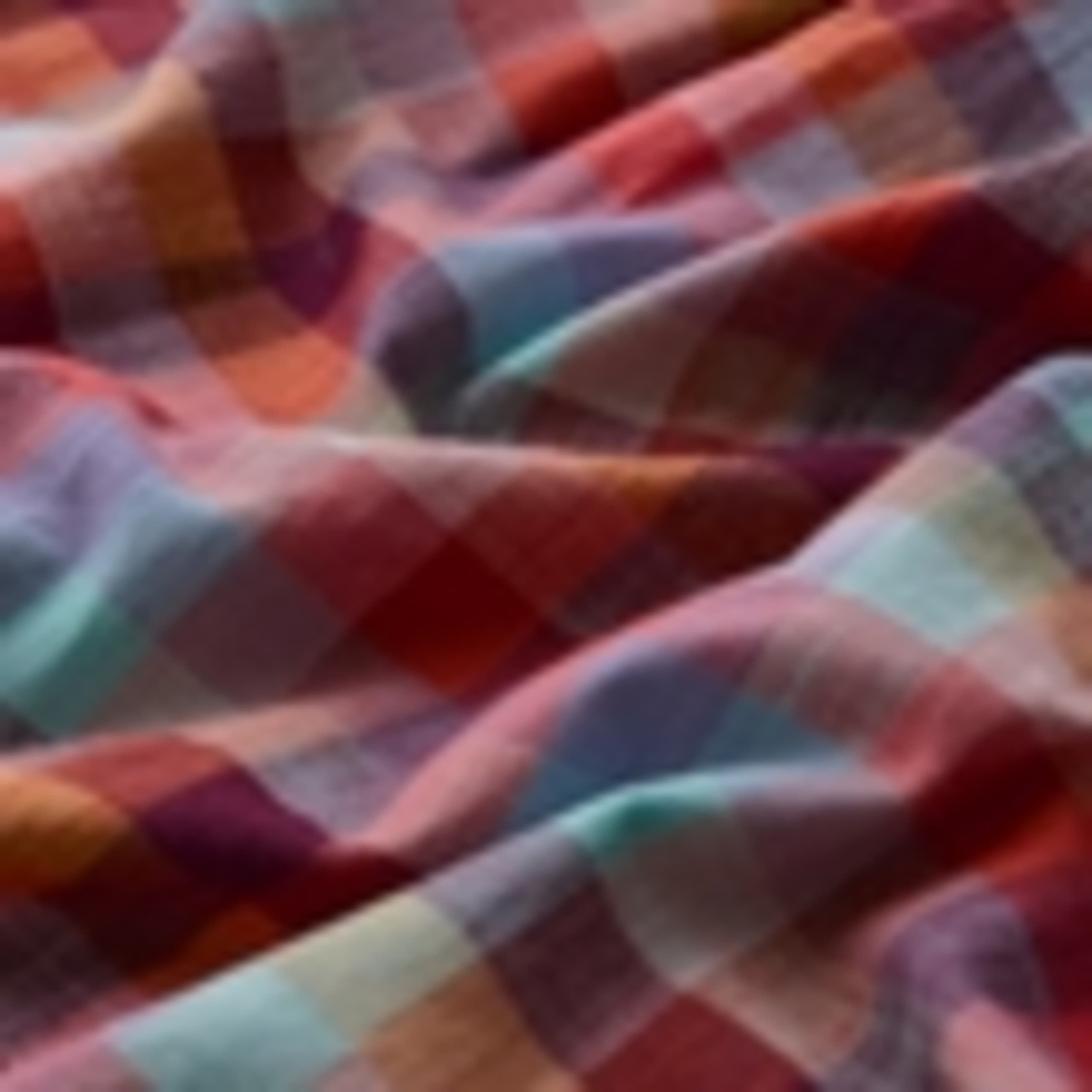 Pure Cotton Checked A-Line Midi Skirt 5 of 5