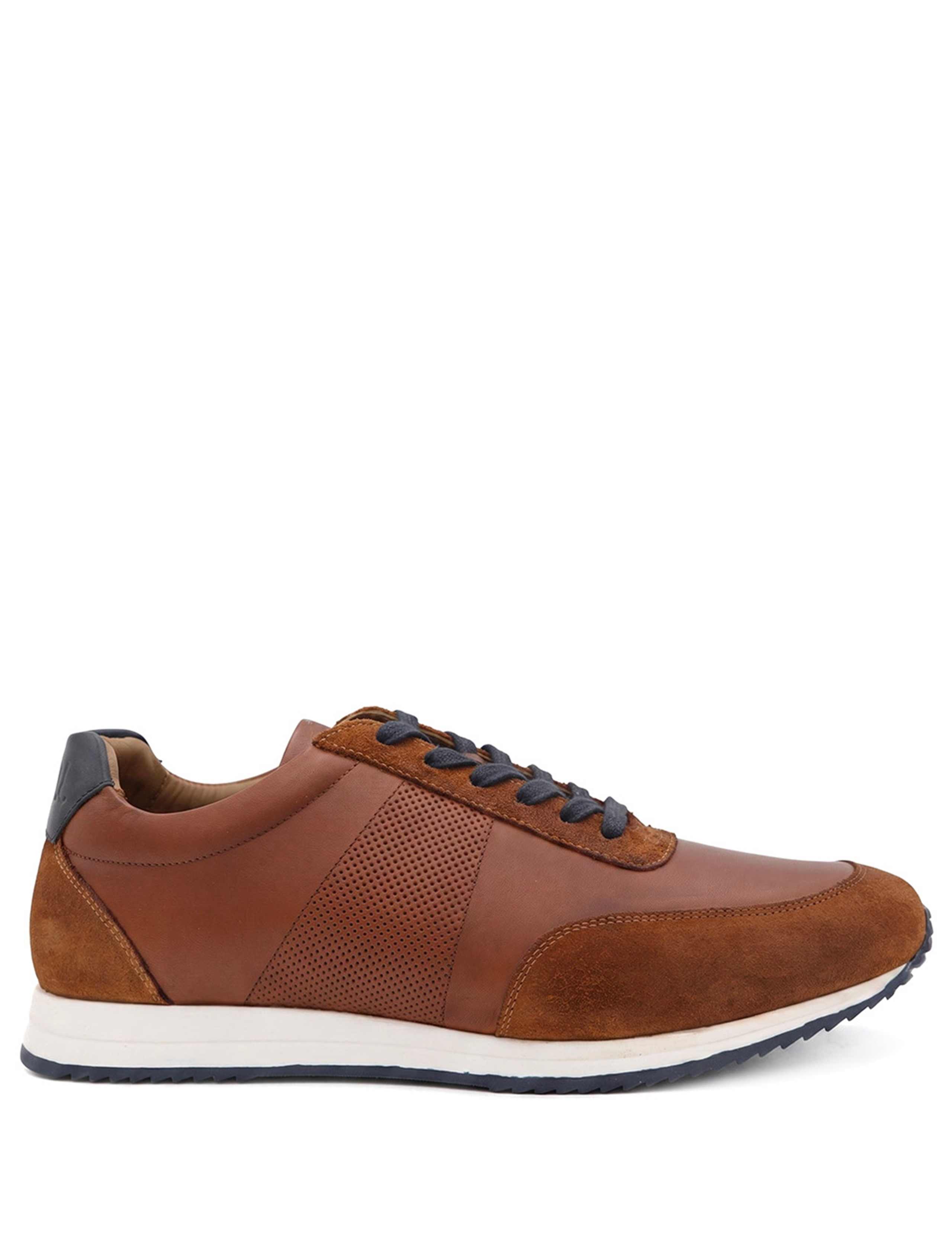 Wide Fit Leather Trainers 2 of 6