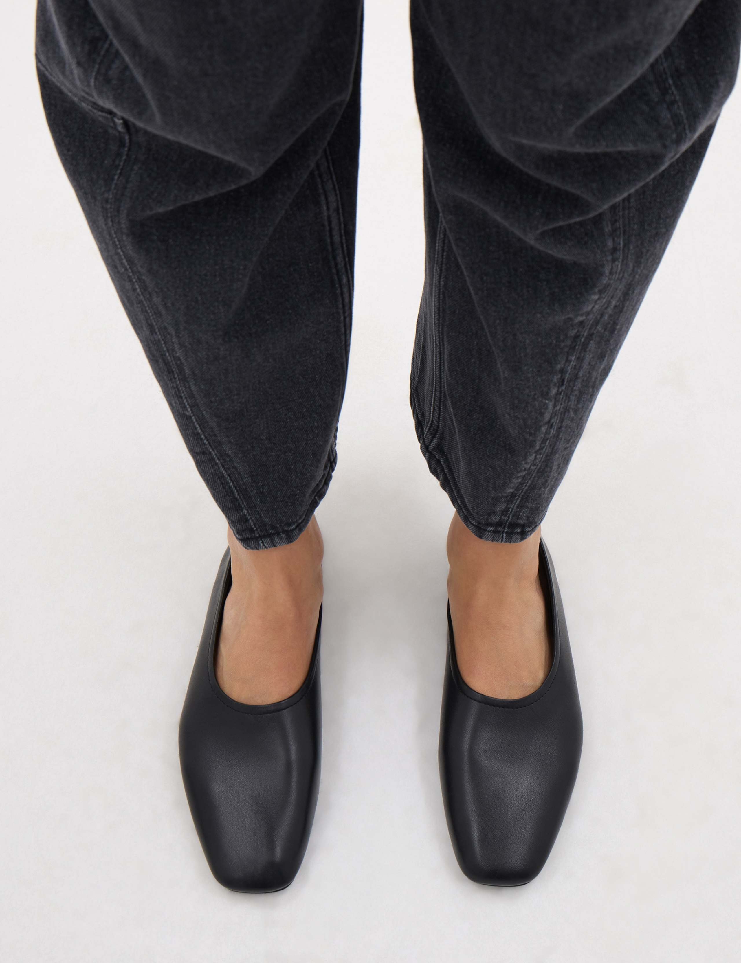 Leather Square Toe Ballet Pumps 4 of 6