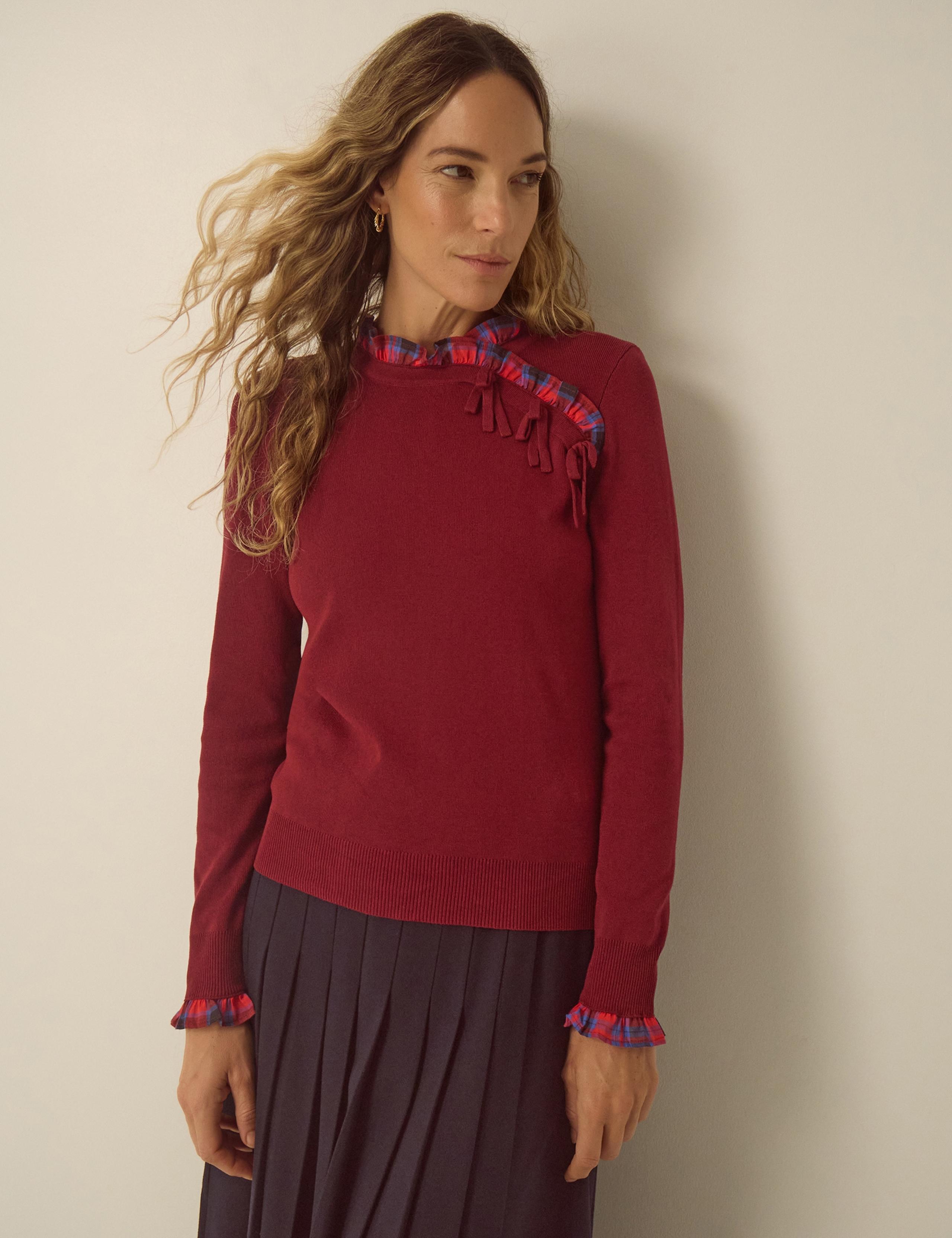 Checked Funnel Neck Jumper 1 of 4