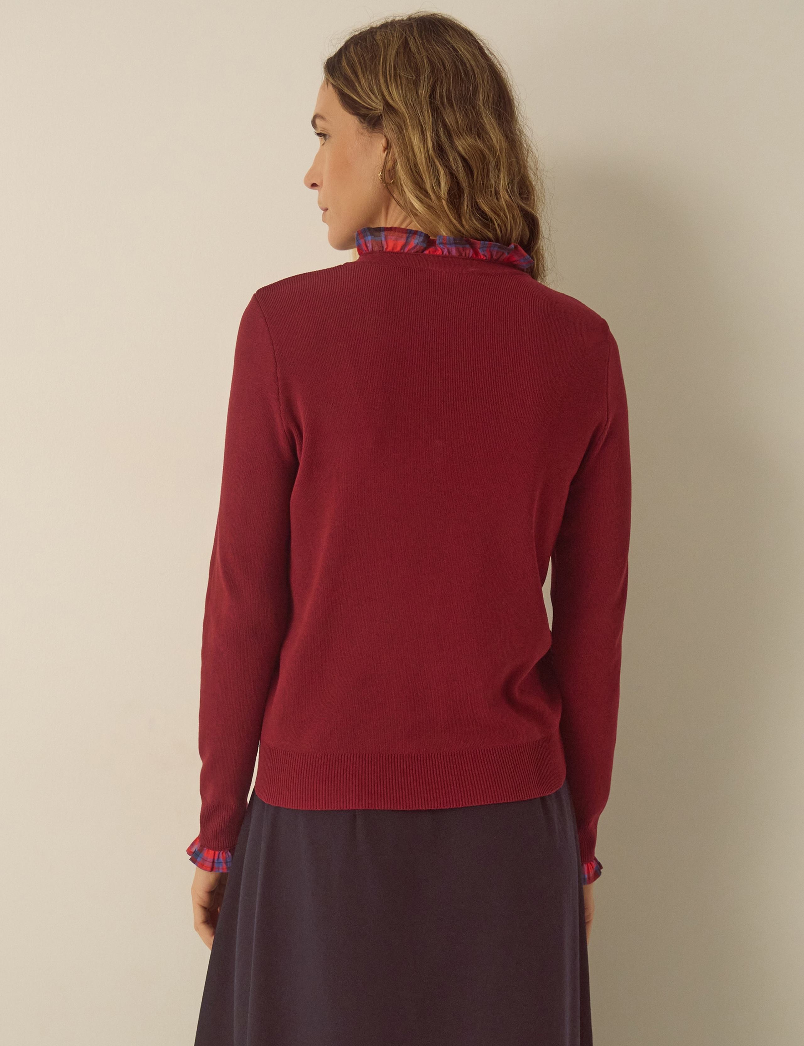 Checked Funnel Neck Jumper 3 of 4