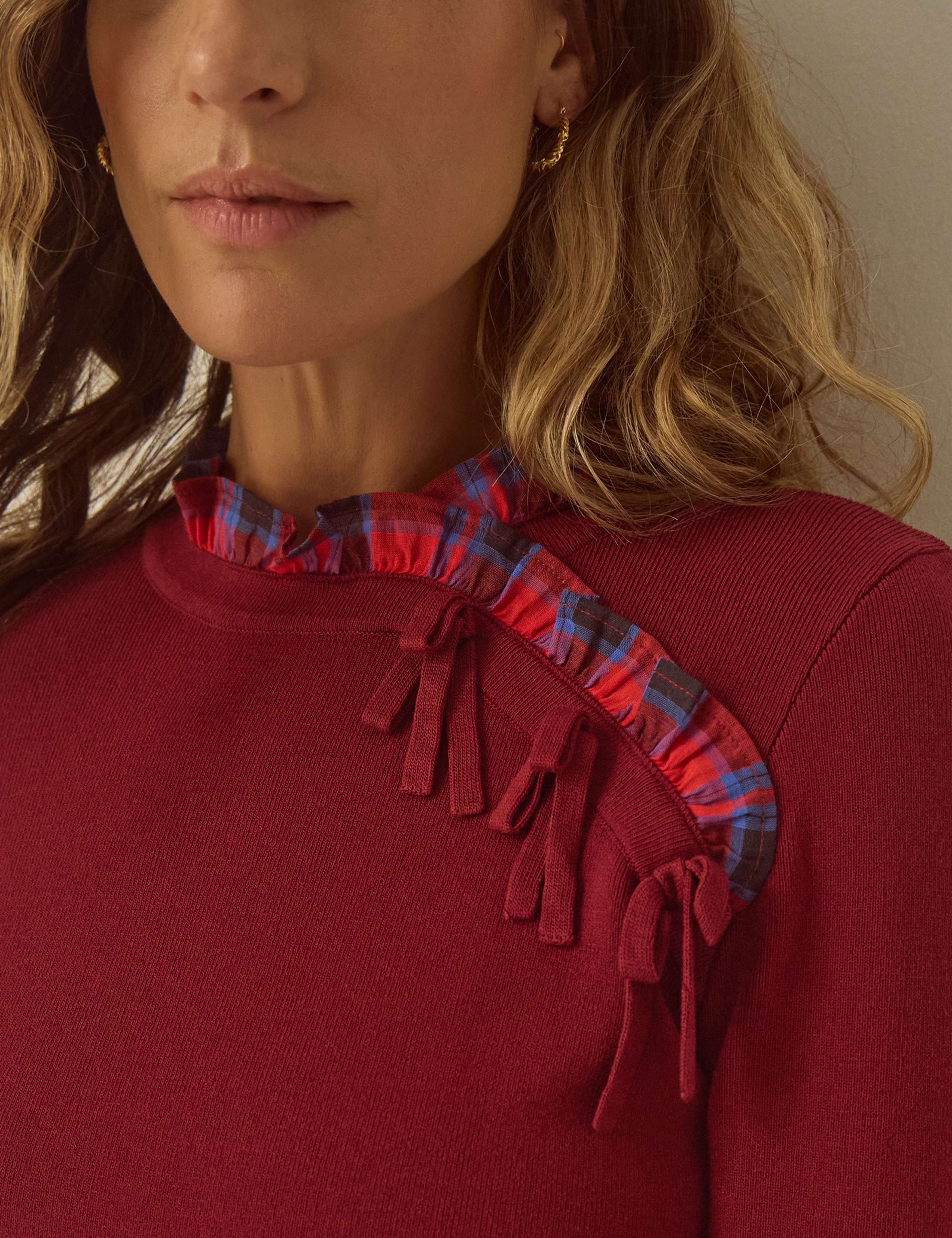 Checked Funnel Neck Jumper 4 of 4