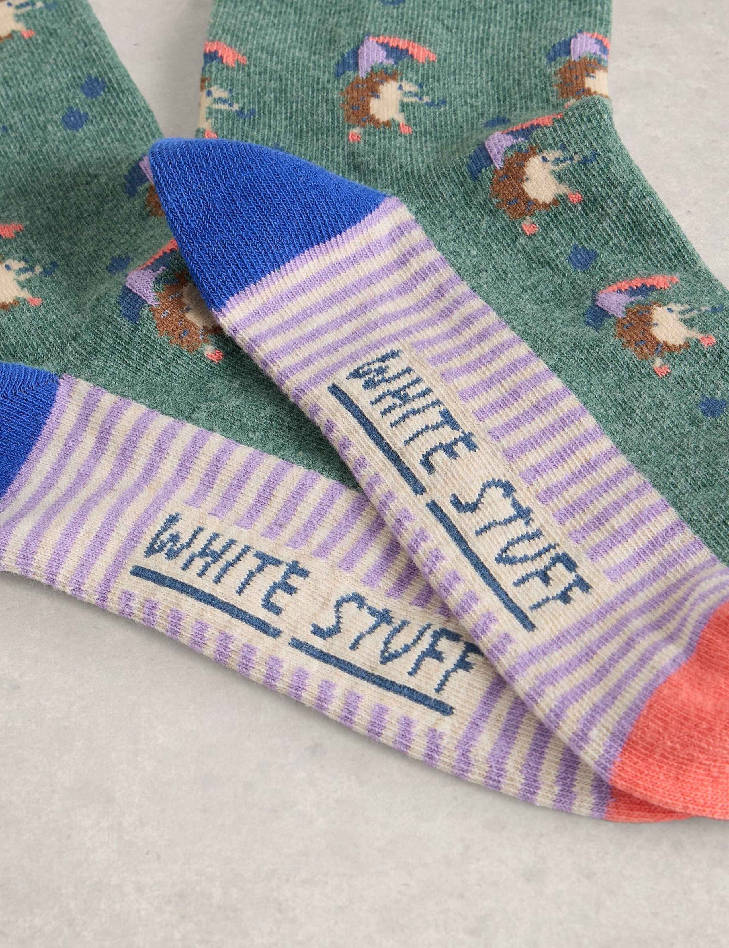 Cotton Rich Novelty Ankle High Socks 2 of 2