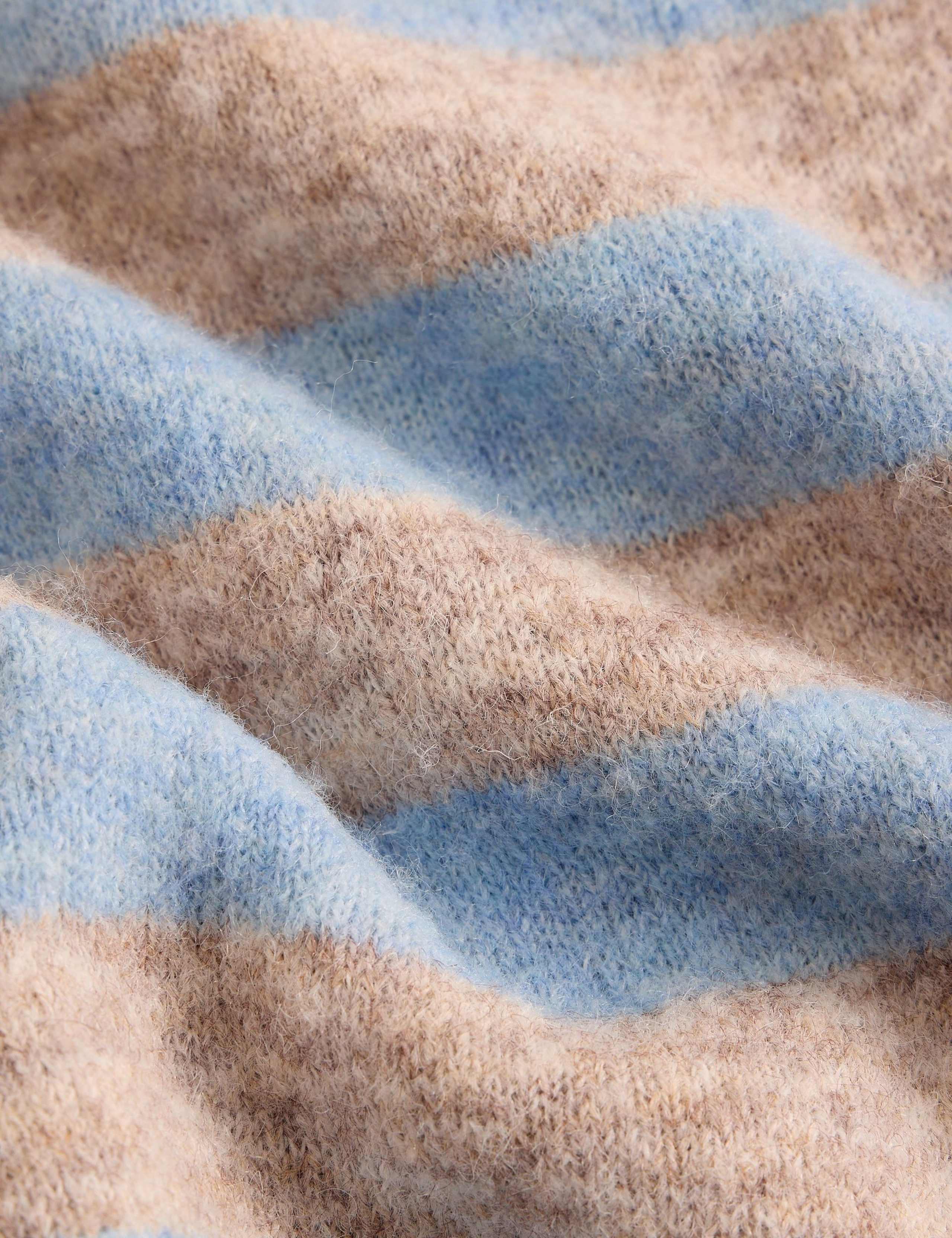 Striped Crew Neck Oversized Knitted T-Shirt 6 of 6