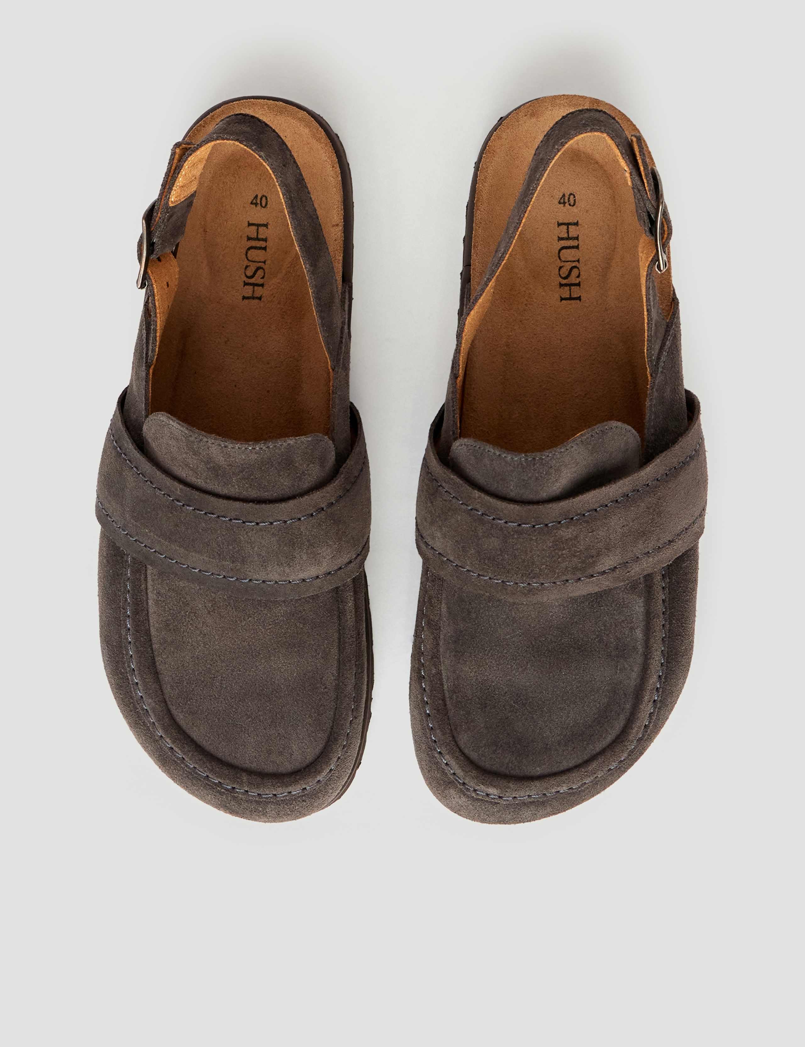 Leather Buckle Padded Flat Mules 4 of 6