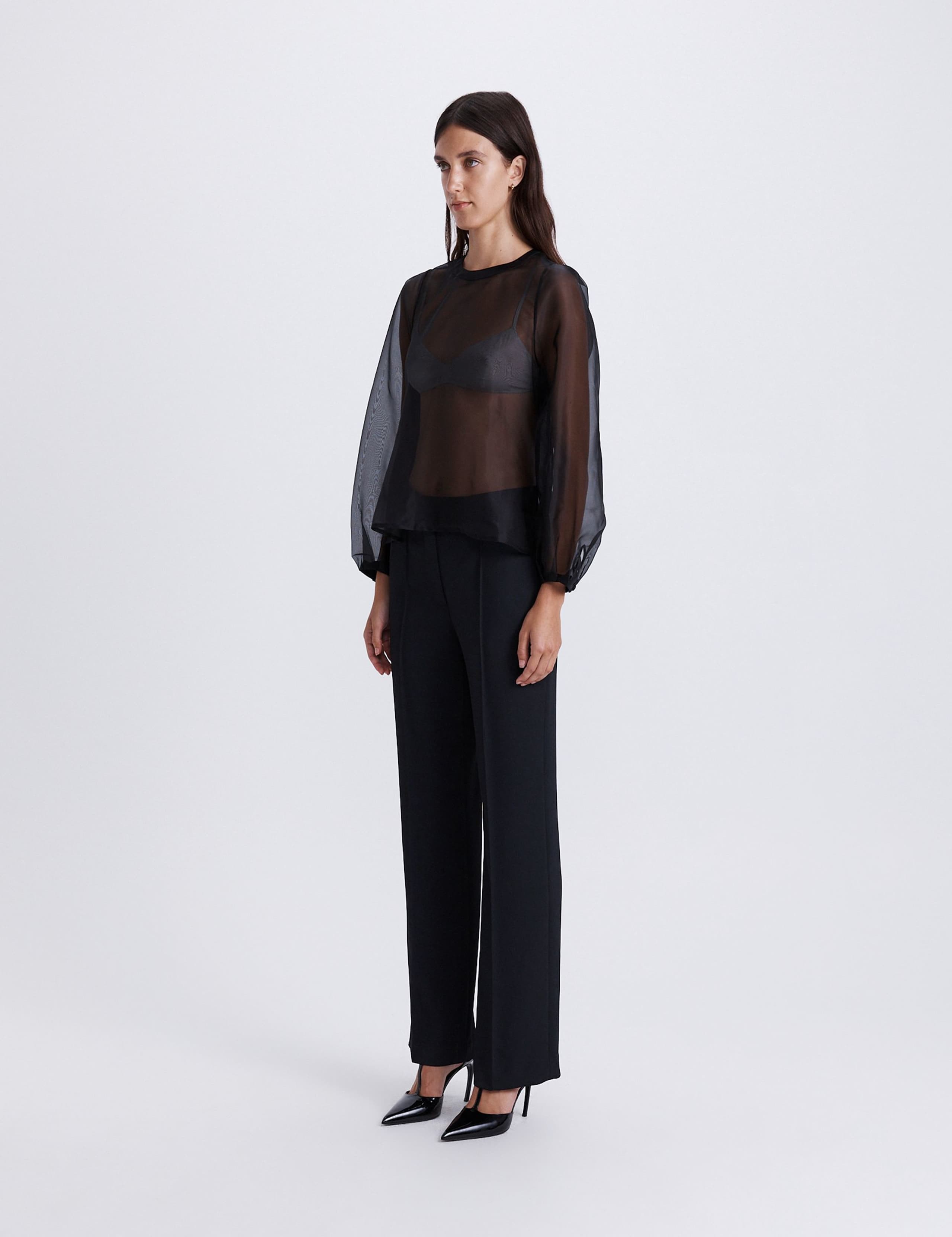 Pure Silk Round Neck Blouse 5 of 7
