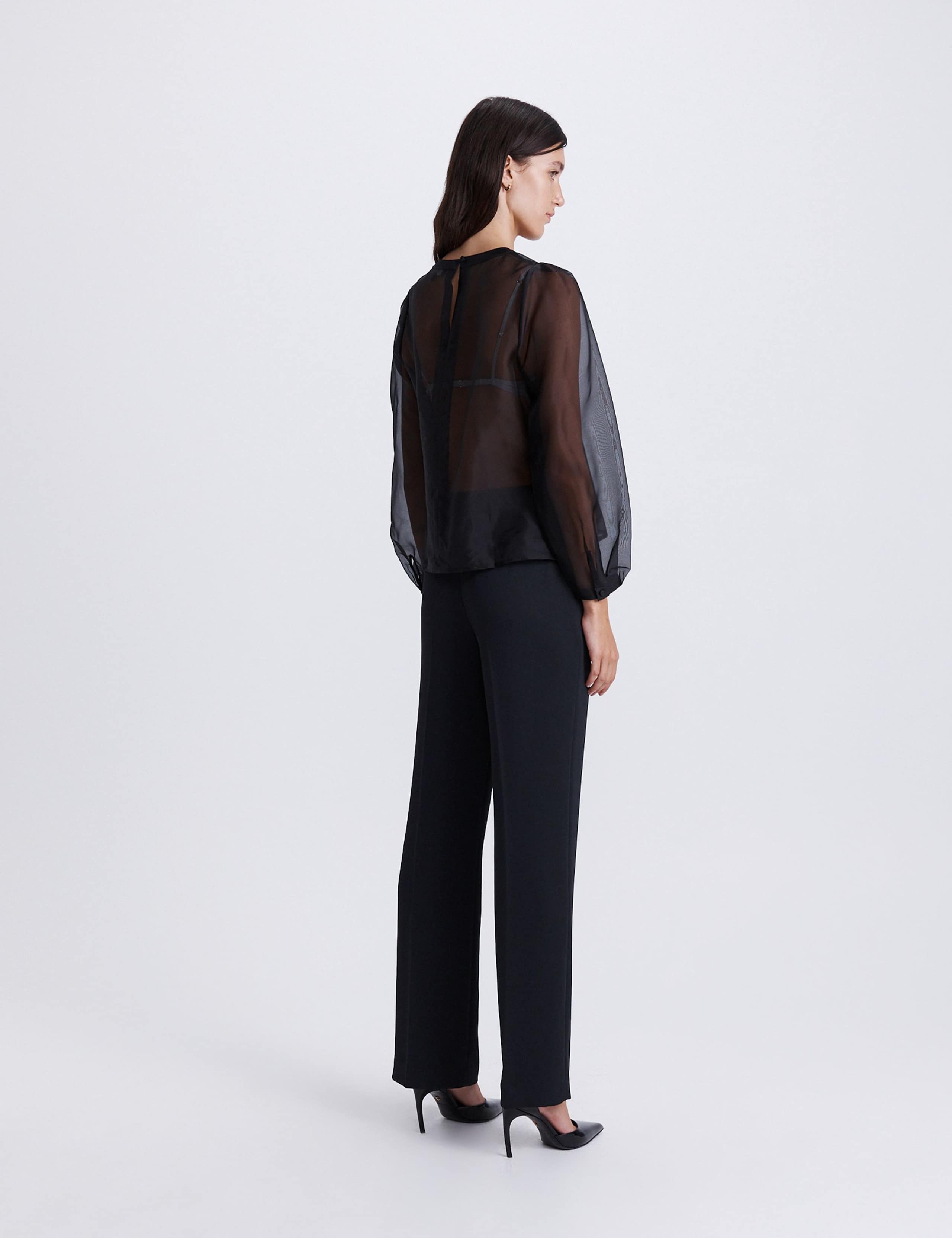 Pure Silk Round Neck Blouse 6 of 7
