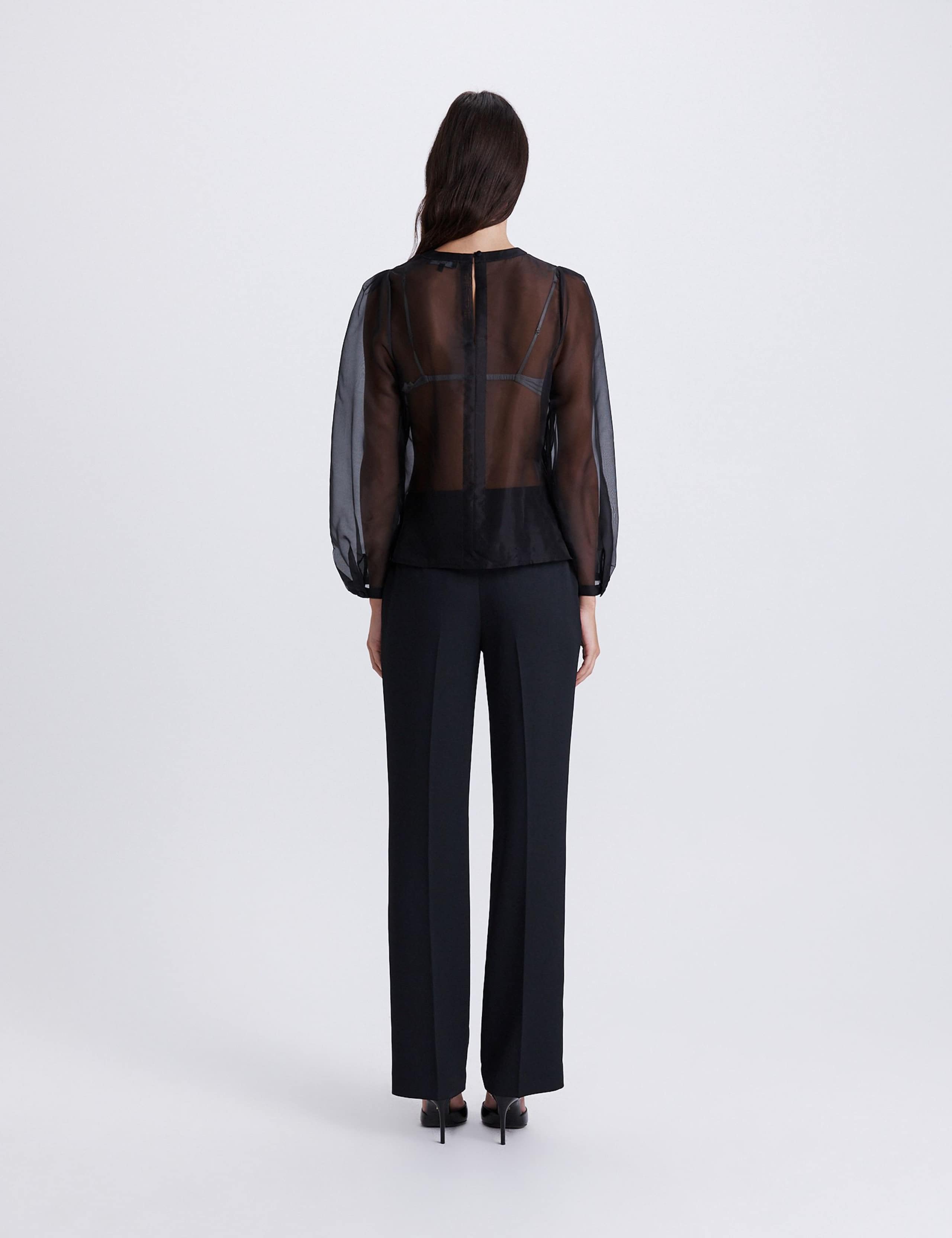 Pure Silk Round Neck Blouse 7 of 7