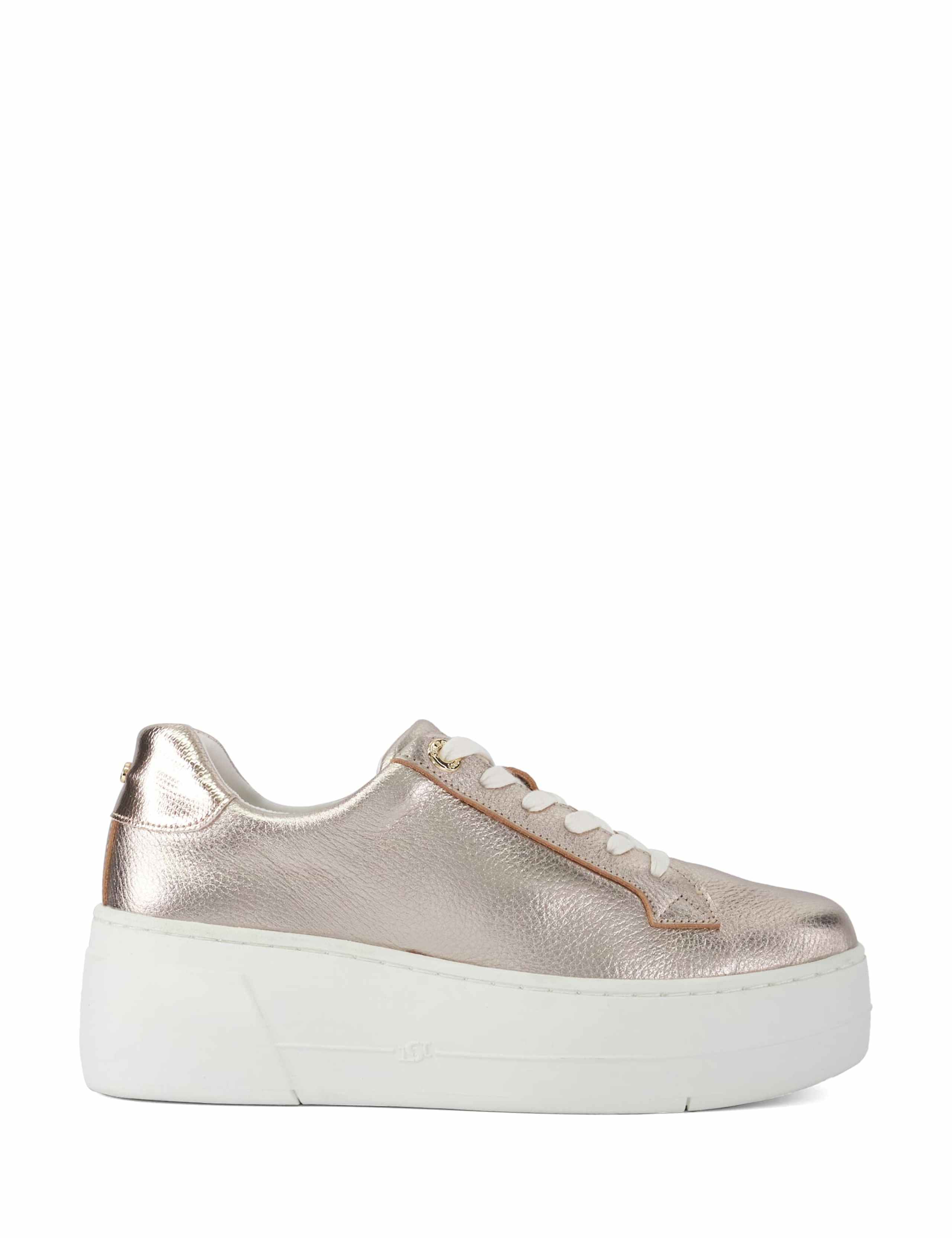 Episode 2 Leather Lace Up Flatform Trainers 1 of 5