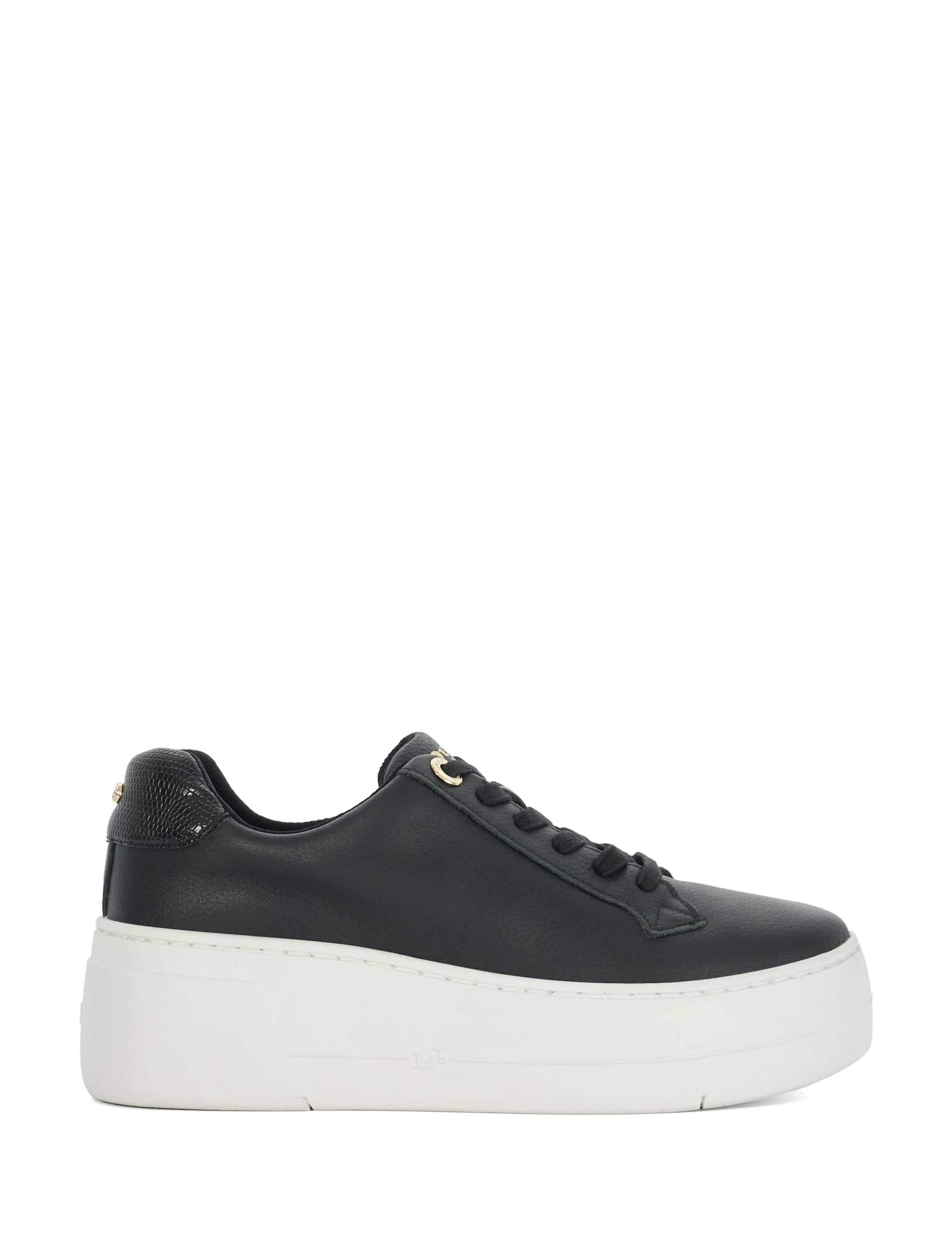 Episode 2 Leather Lace Up Flatform Trainers 1 of 5