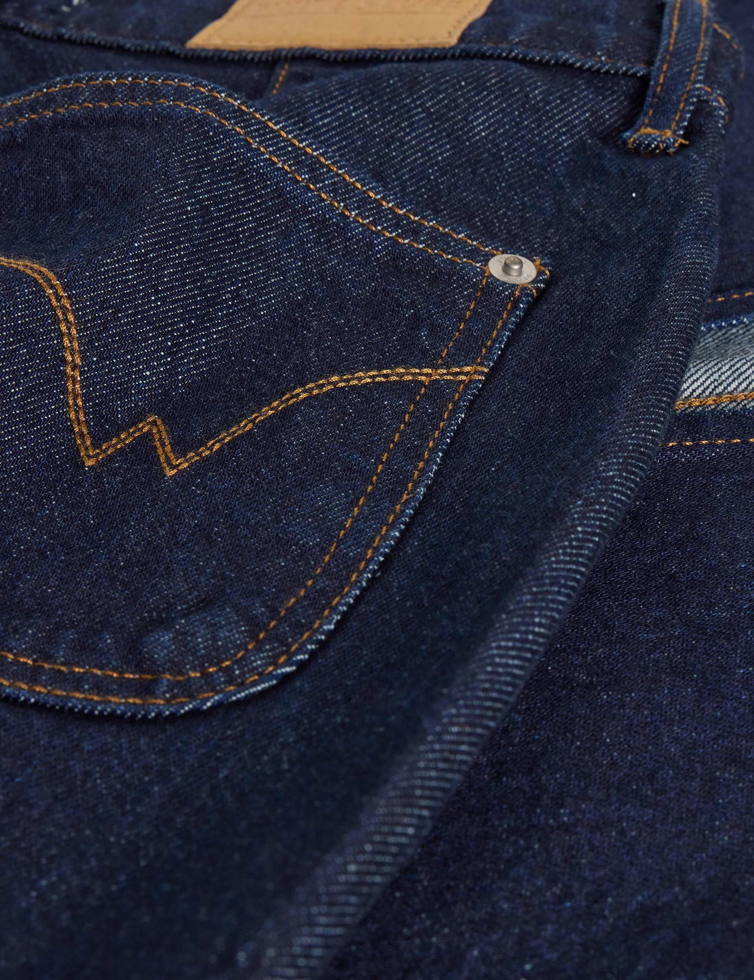 Cotton Rich Denim Split Front Midi Skirt 5 of 6