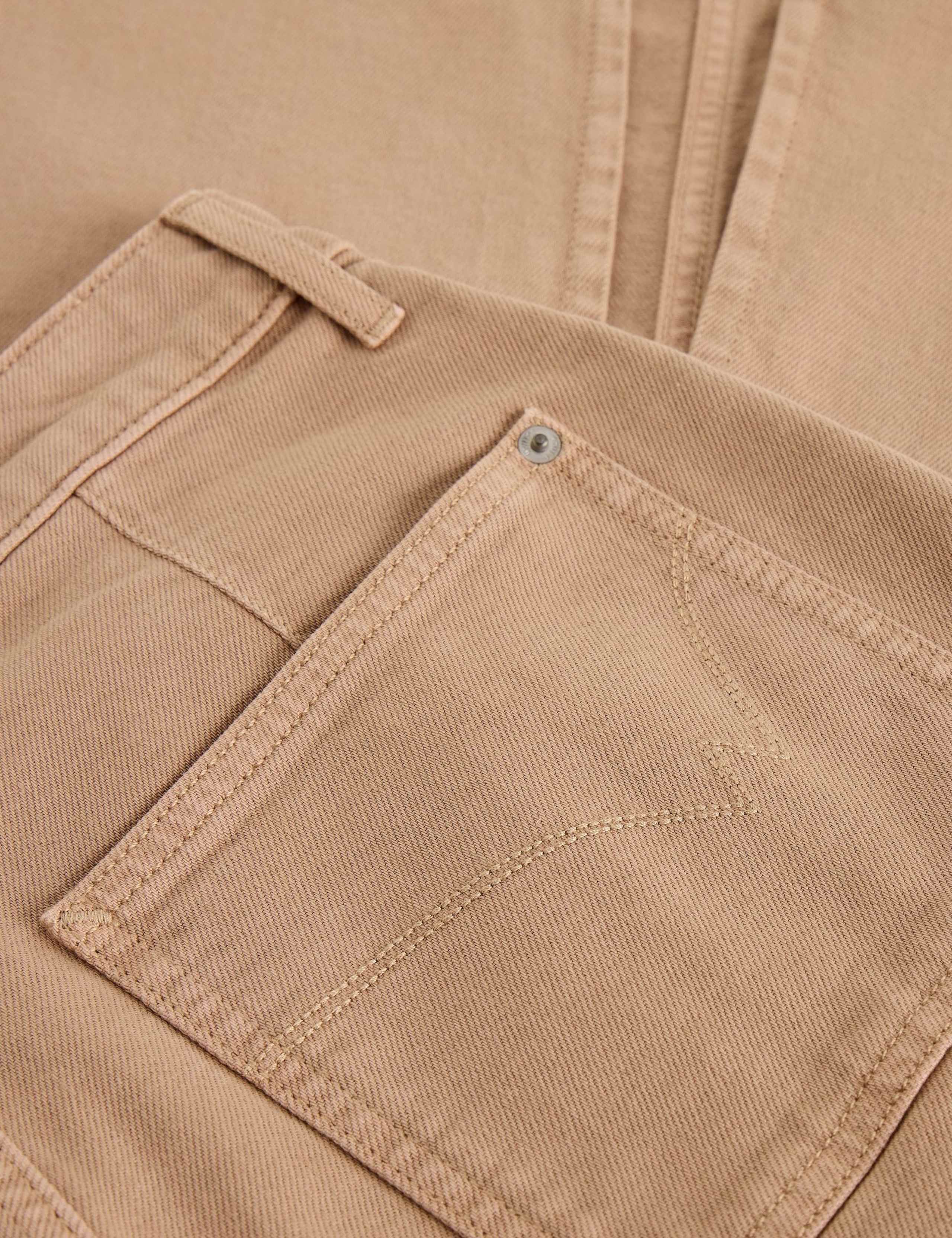 Cotton Rich Denim Split Front Midi Skirt 5 of 6