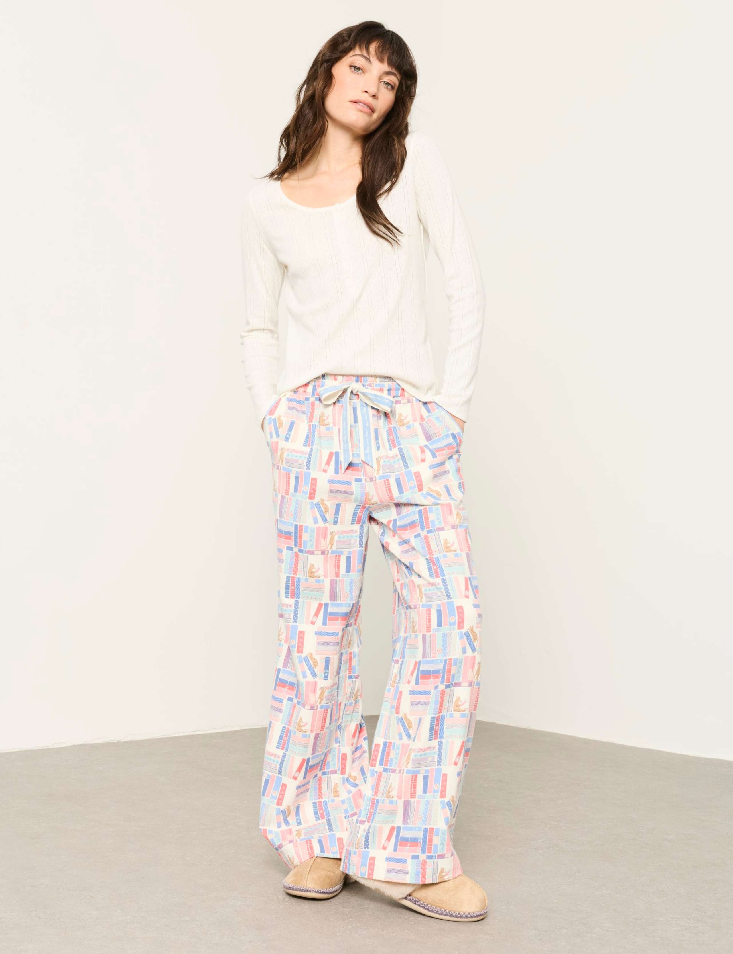 Pure Cotton Book Print Pyjama Bottoms 4 of 7