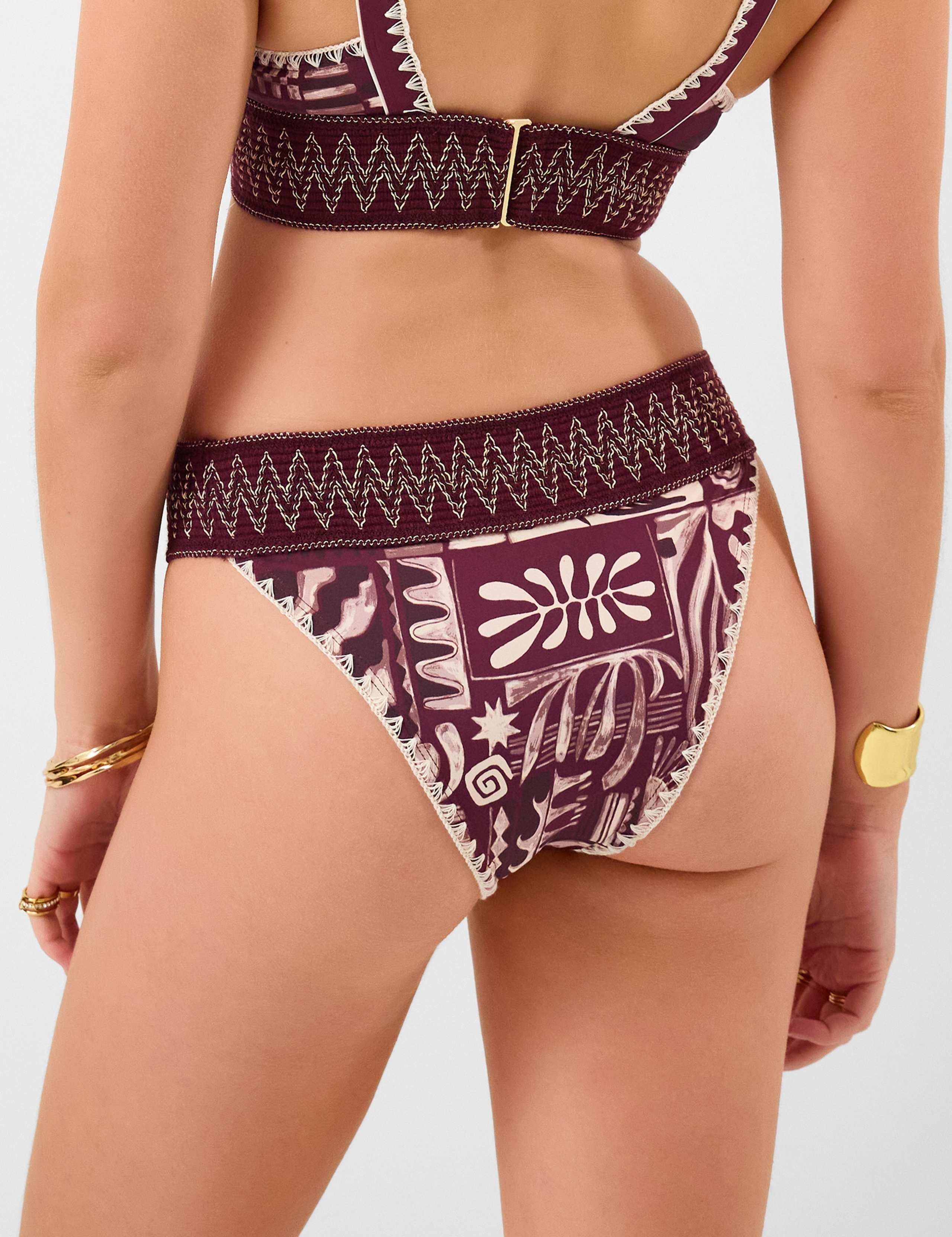 Abstract Print Bikini Bottoms 5 of 5