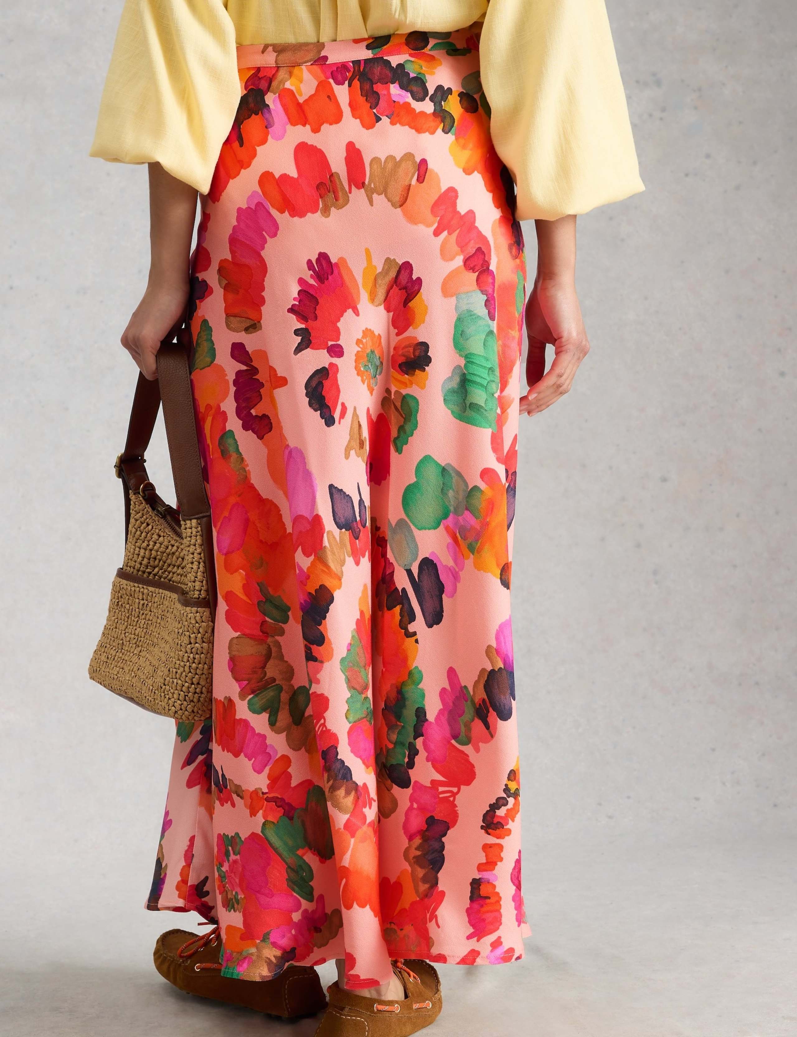 Printed Maxi A-Line Skirt 4 of 6