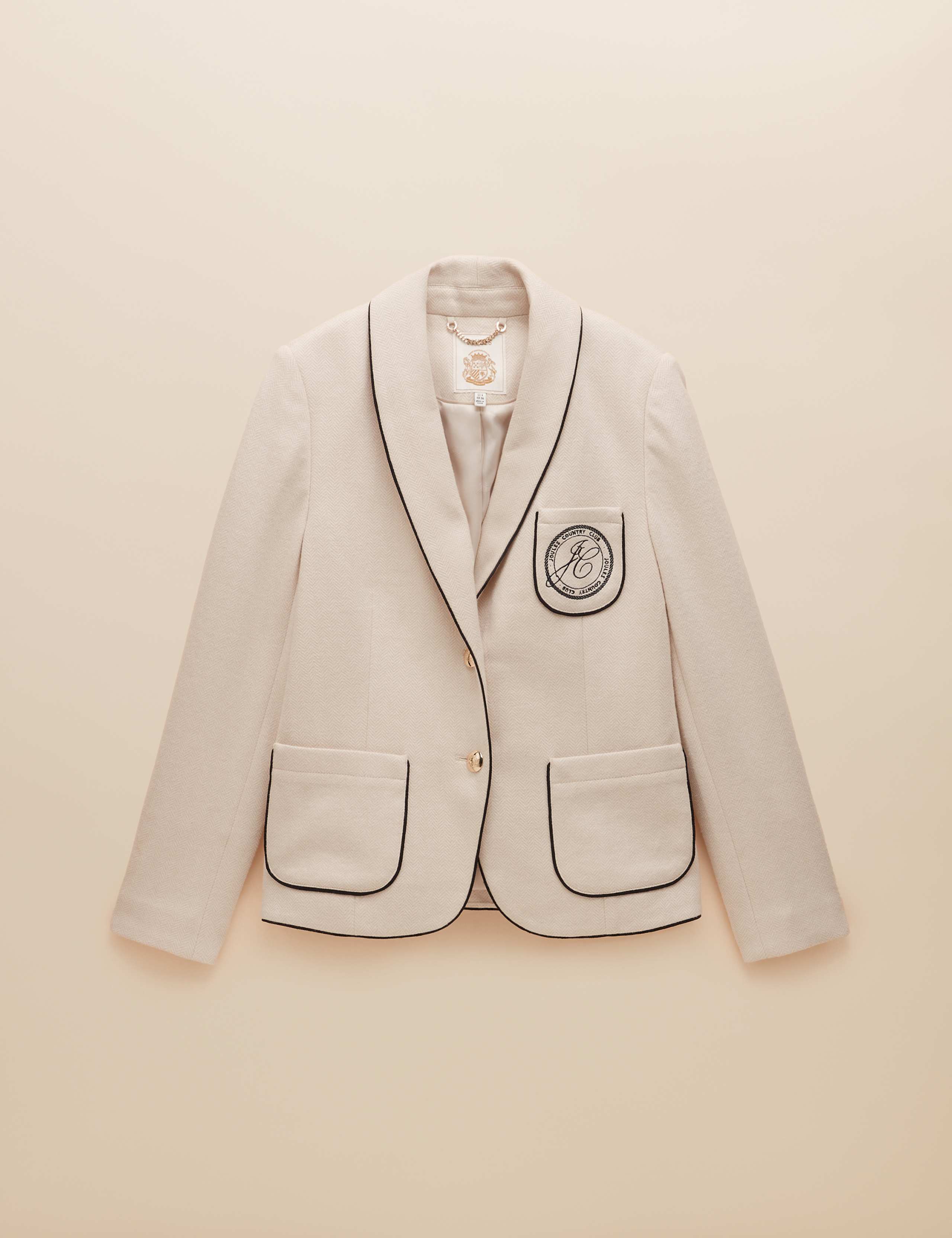 Cotton Rich Herringbone Shawl Collar Blazer 2 of 6