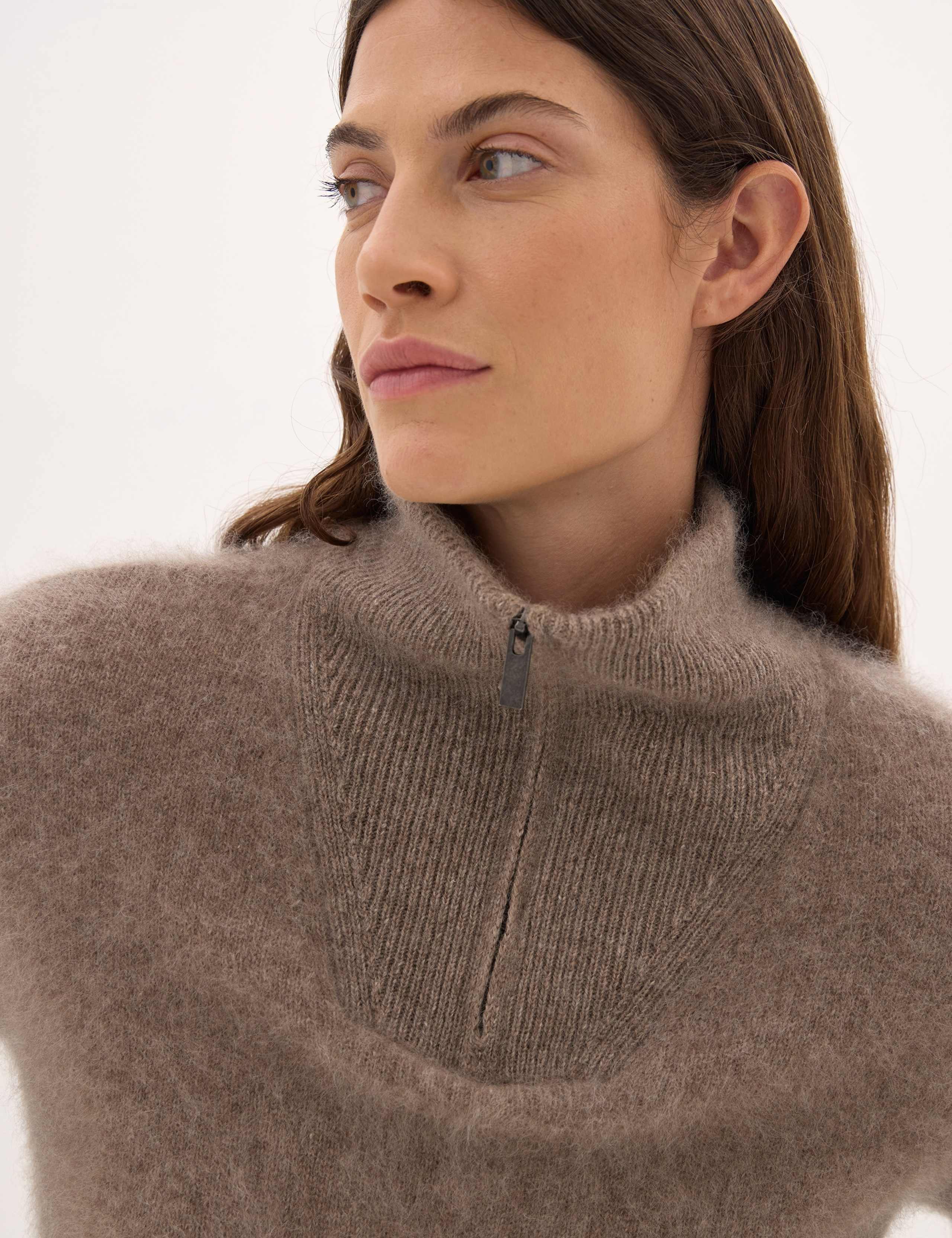 Pure Wool Brushed Collared Jumper 3 of 6