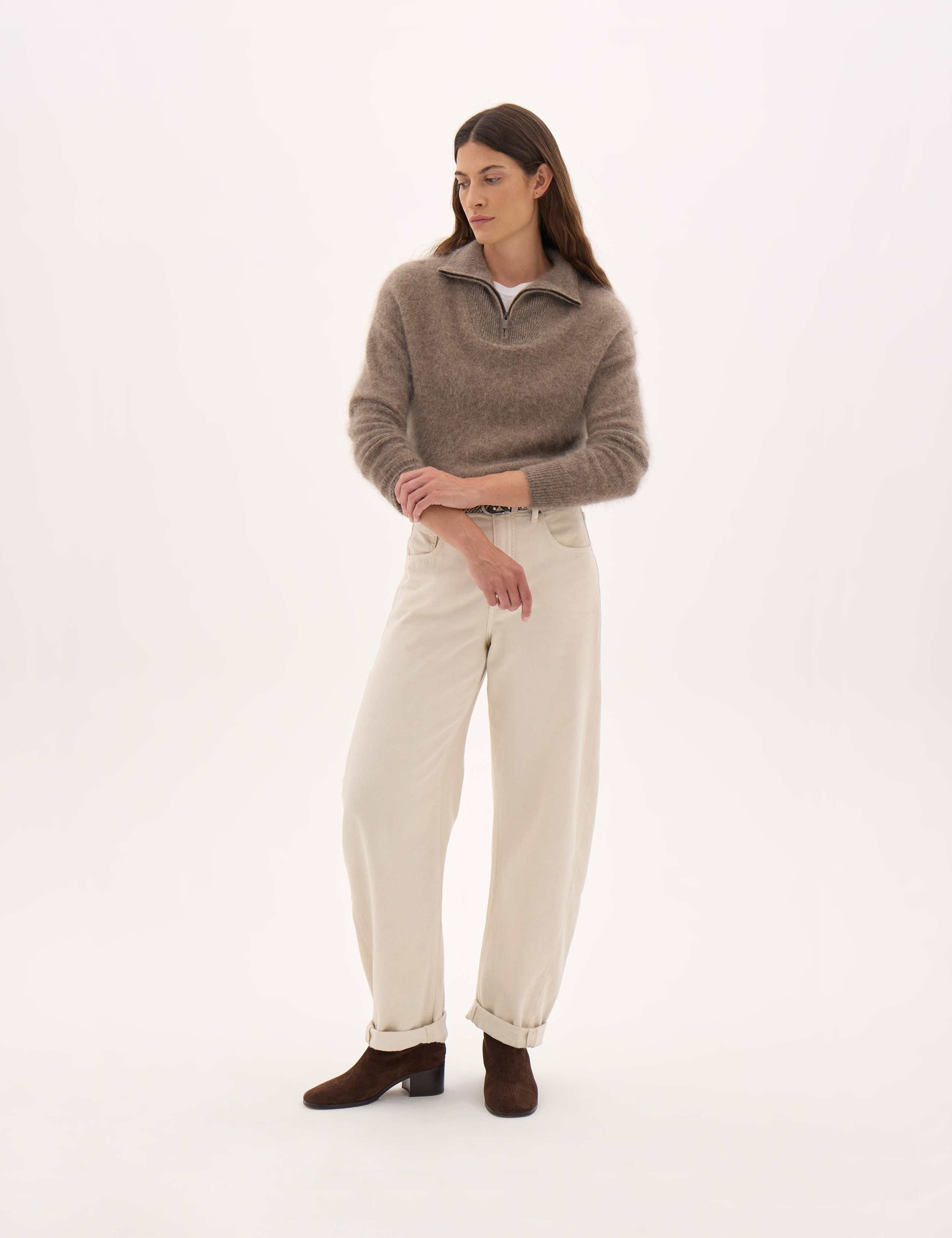 Pure Wool Brushed Collared Jumper 4 of 6