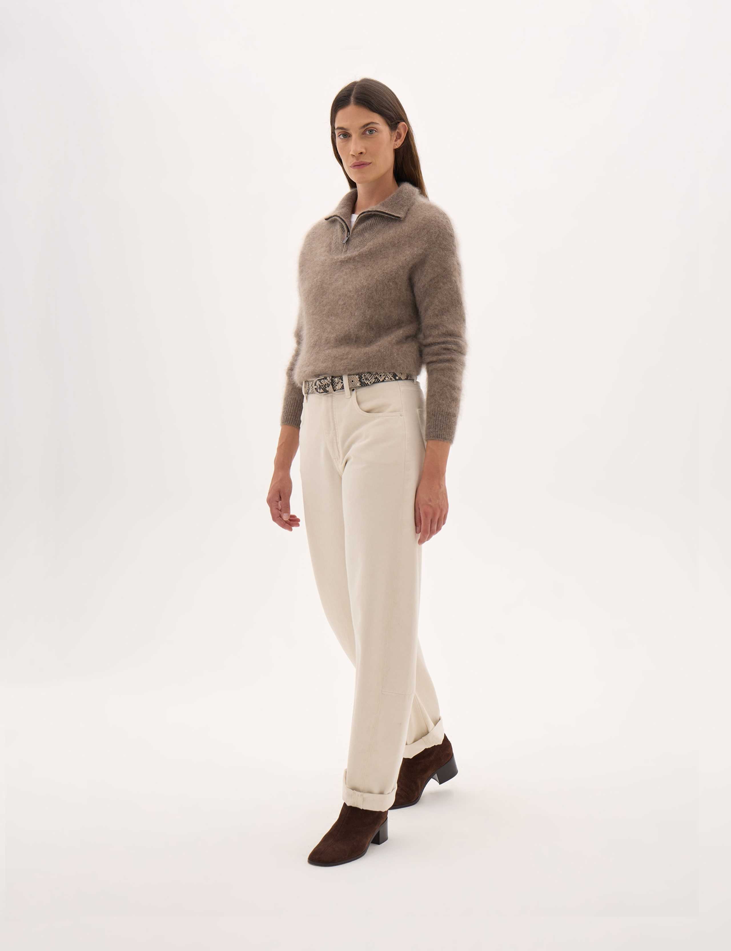 Pure Wool Brushed Collared Jumper 5 of 6