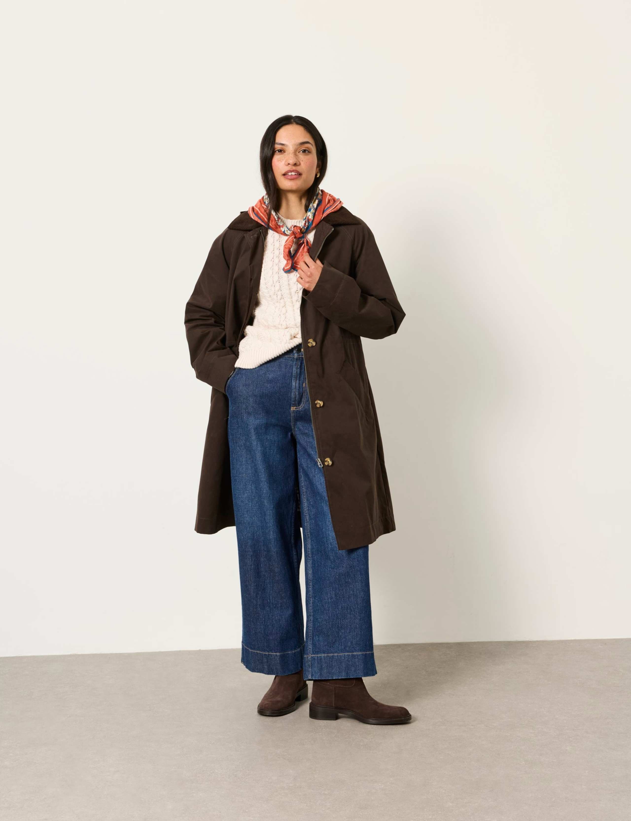 Cotton Blend Hooded Longline Coat 3 of 8