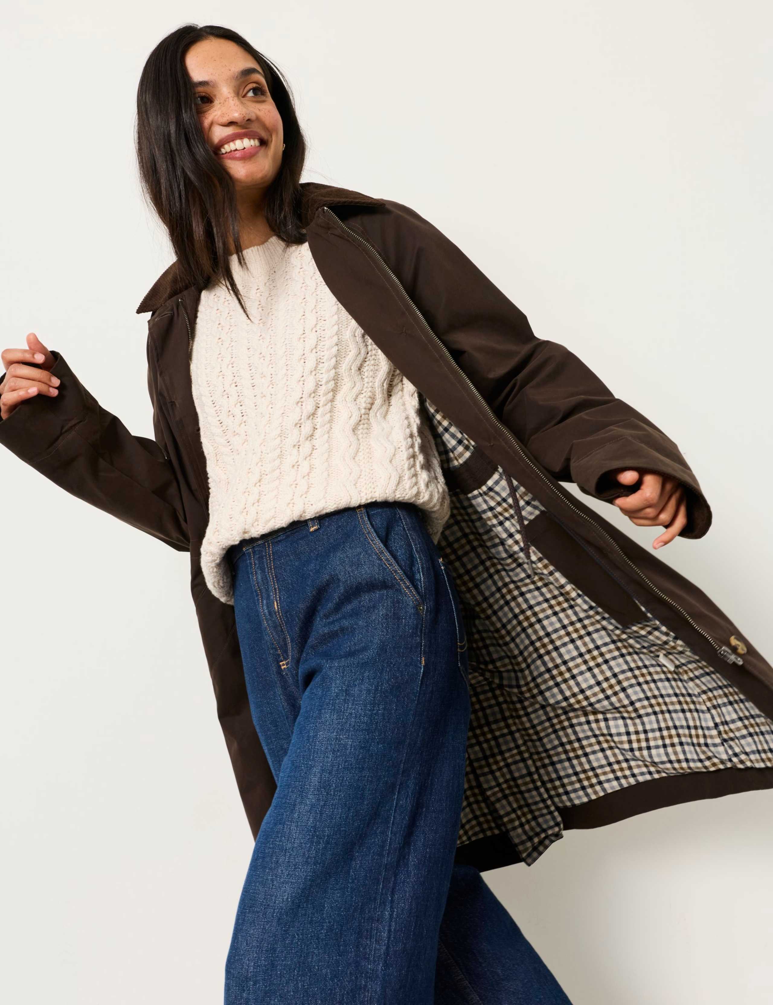 Cotton Blend Hooded Longline Coat 5 of 8