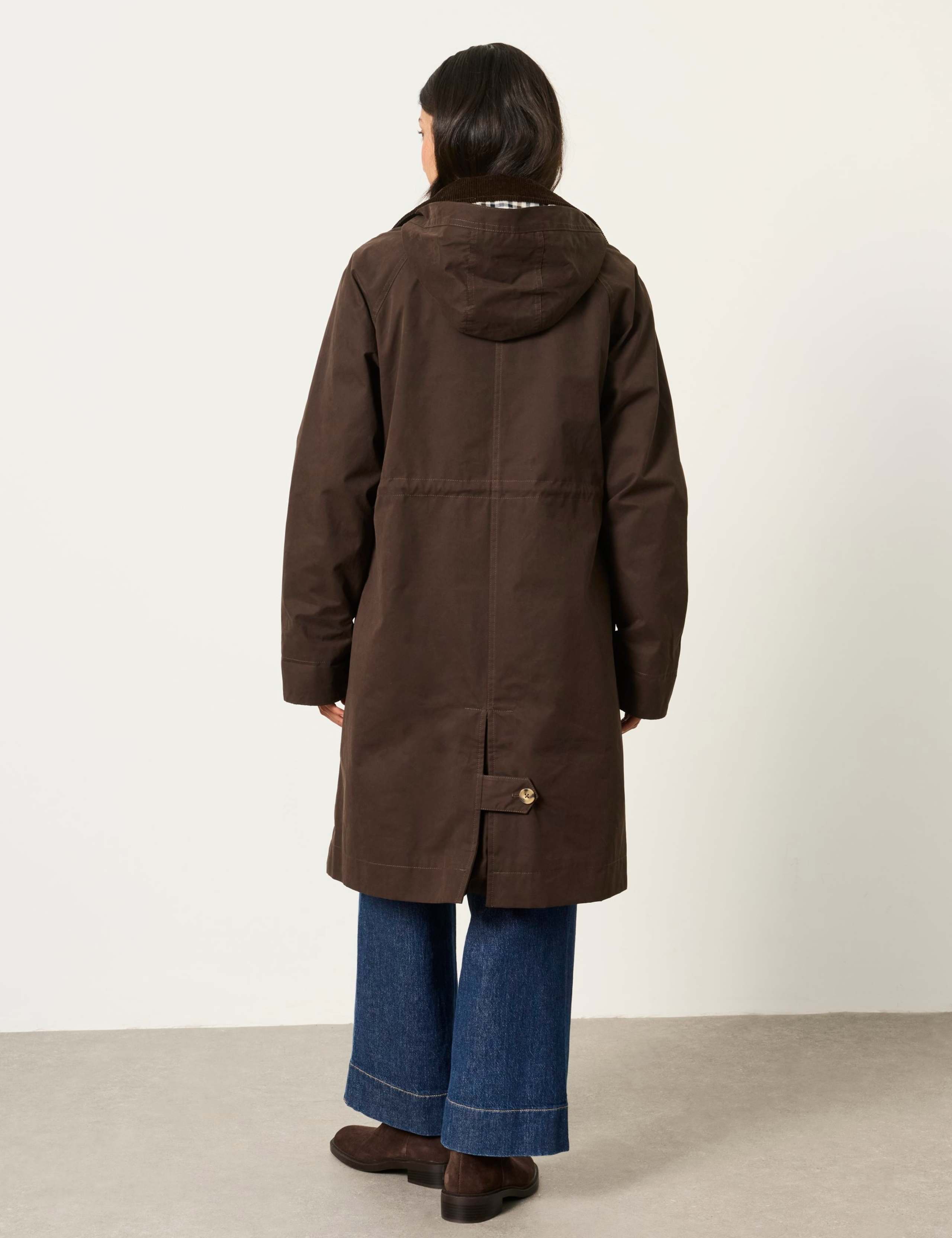 Cotton Blend Hooded Longline Coat 6 of 8