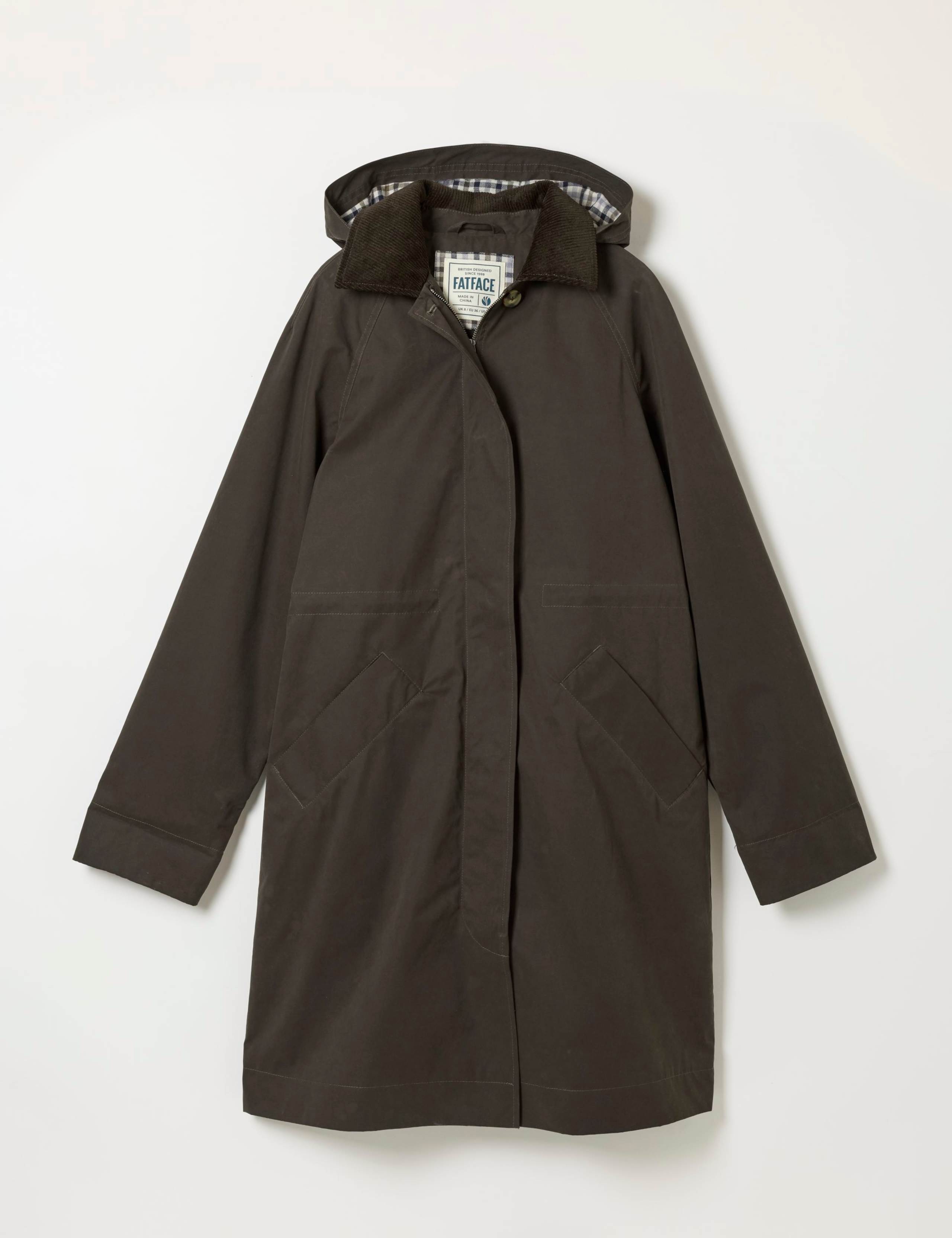 Cotton Blend Hooded Longline Coat 2 of 8
