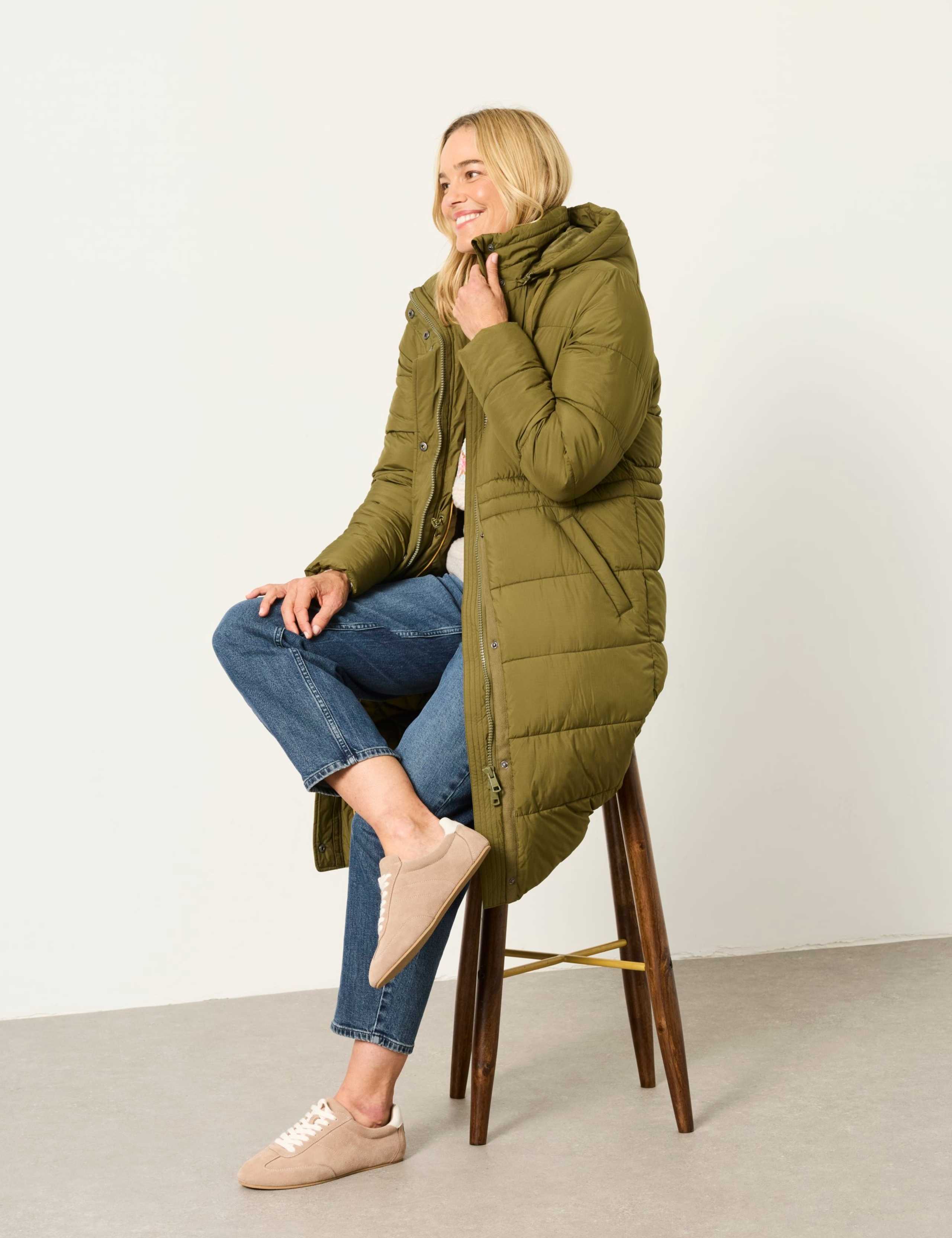 Hooded Longline Puffer Coat 4 of 7