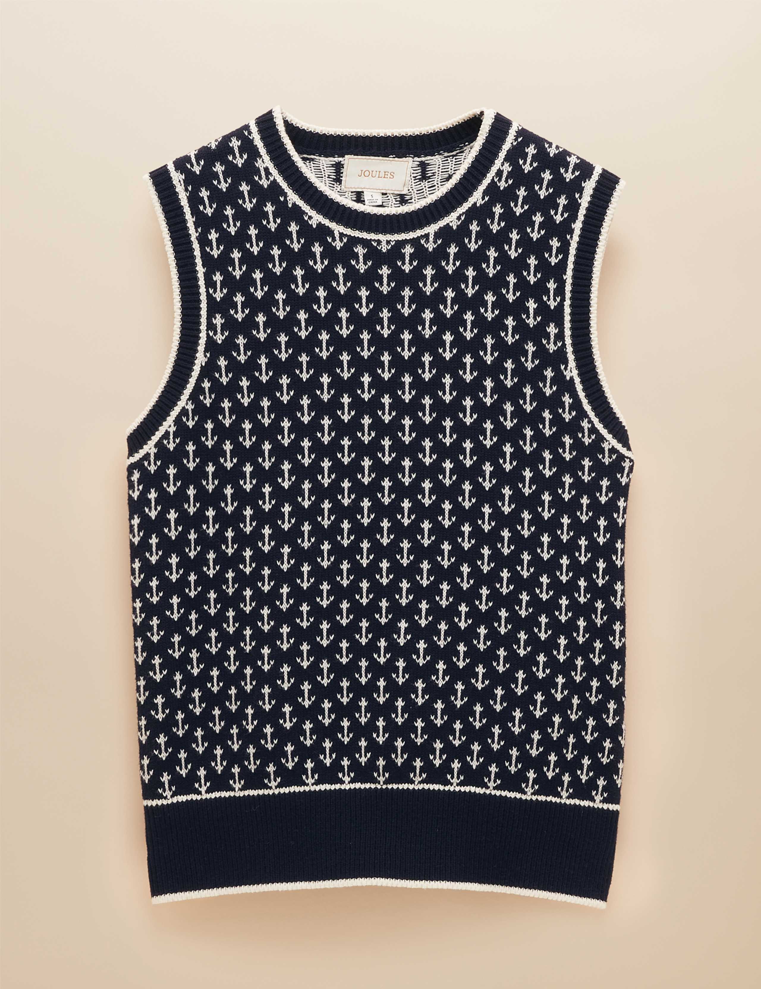 Pure Cotton Anchor Knitted Vest 2 of 6