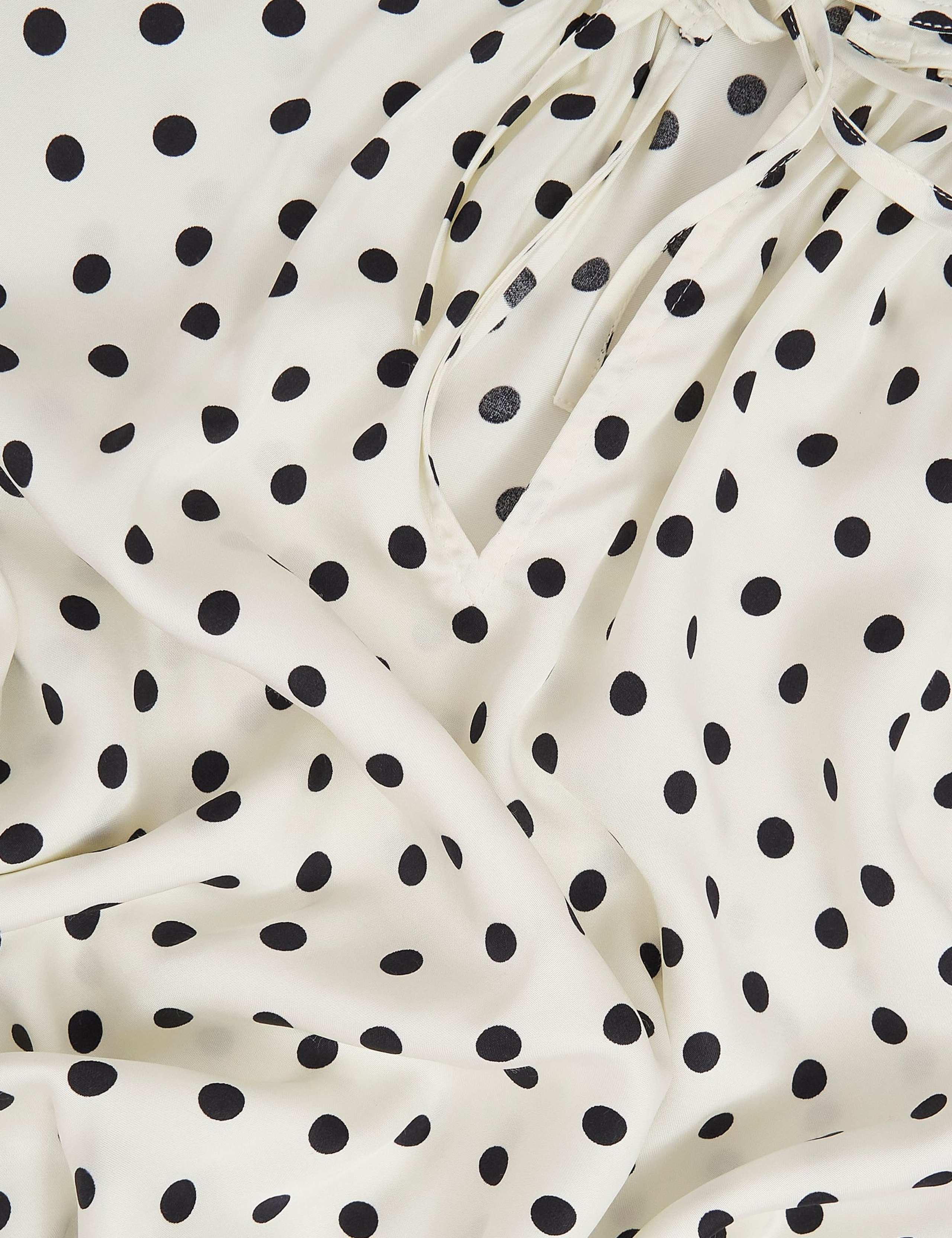 Polka Dot Tie Neck Blouse 7 of 7