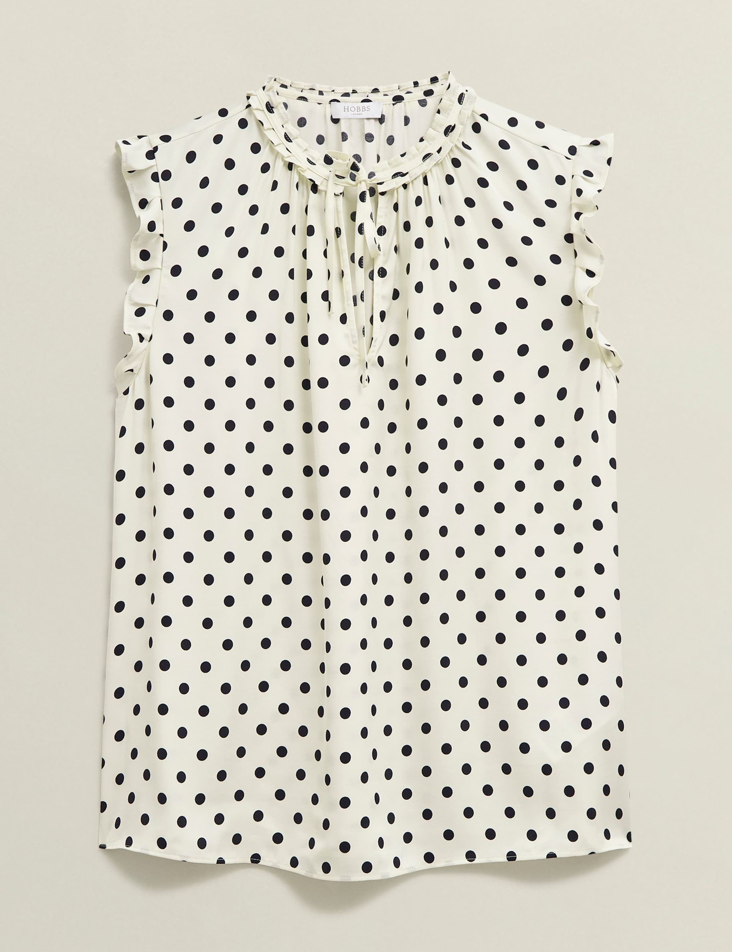 Polka Dot Tie Neck Blouse 2 of 7