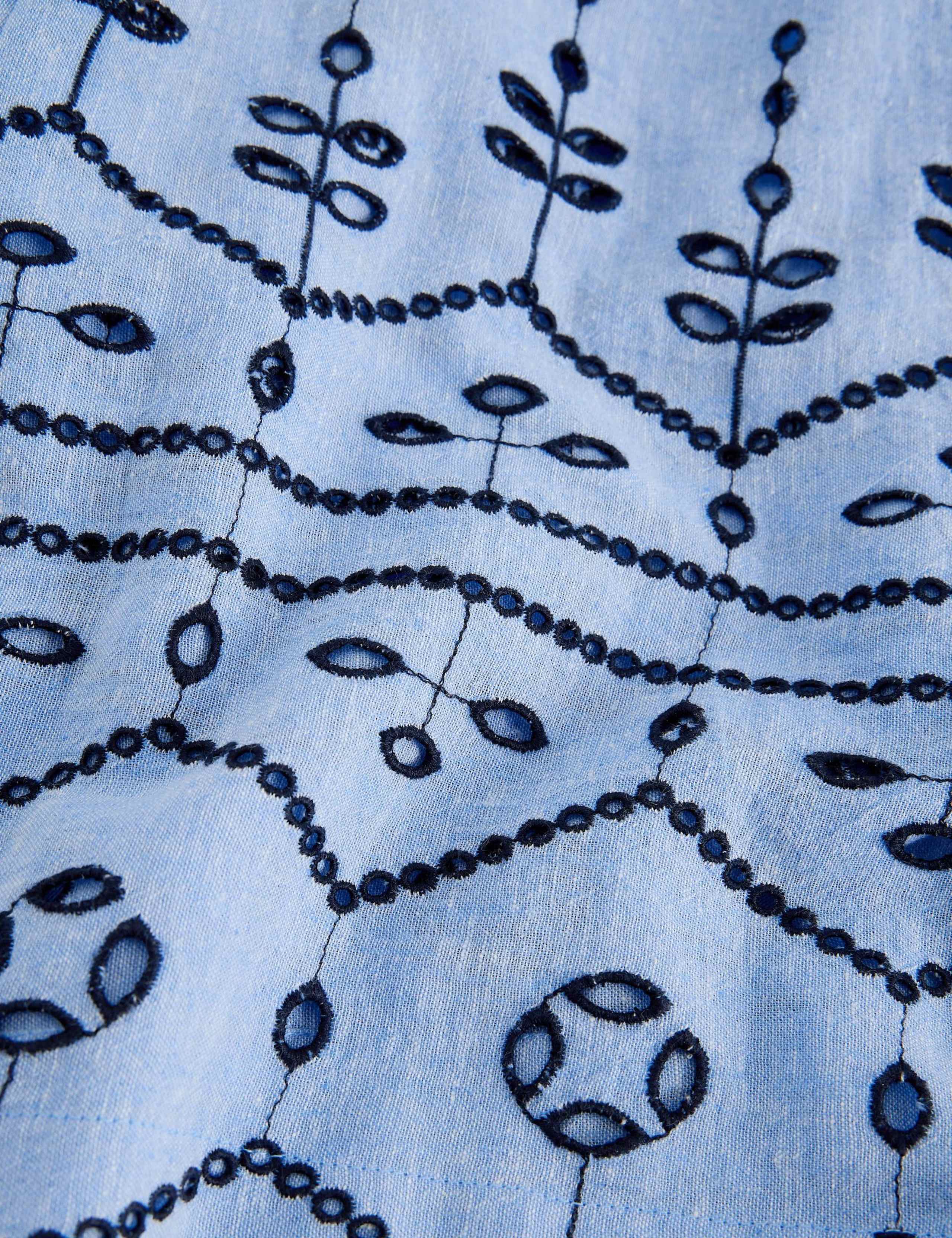 Cotton Rich Embroidered Midi Skater Dress 6 of 6