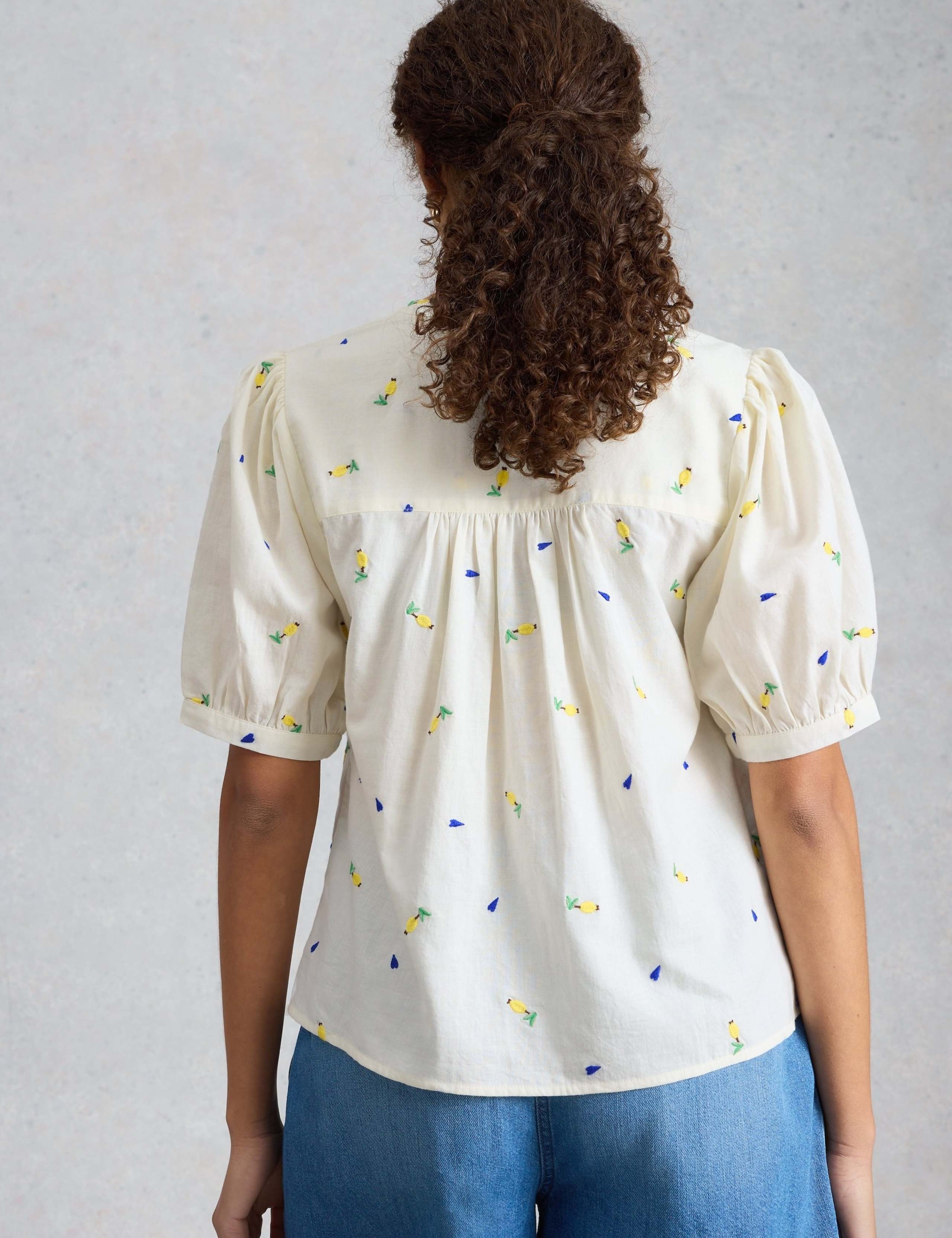 Pure Cotton Embroidered Top 3 of 6
