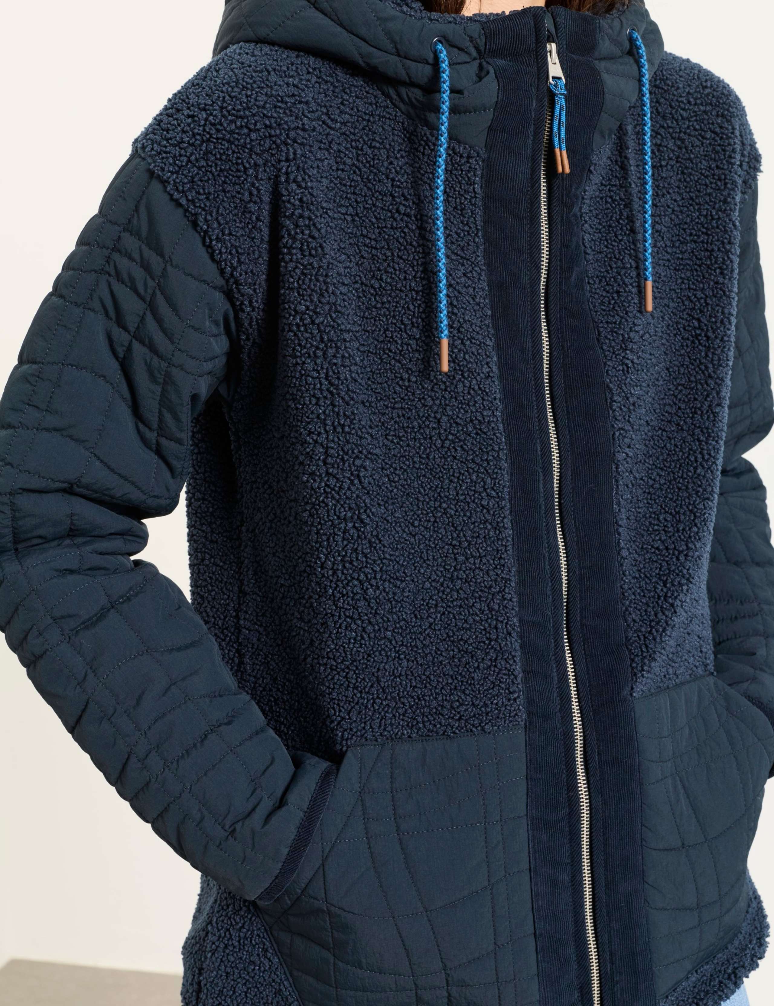 Borg Quilted Hooded Zip Through Jacket 6 of 7