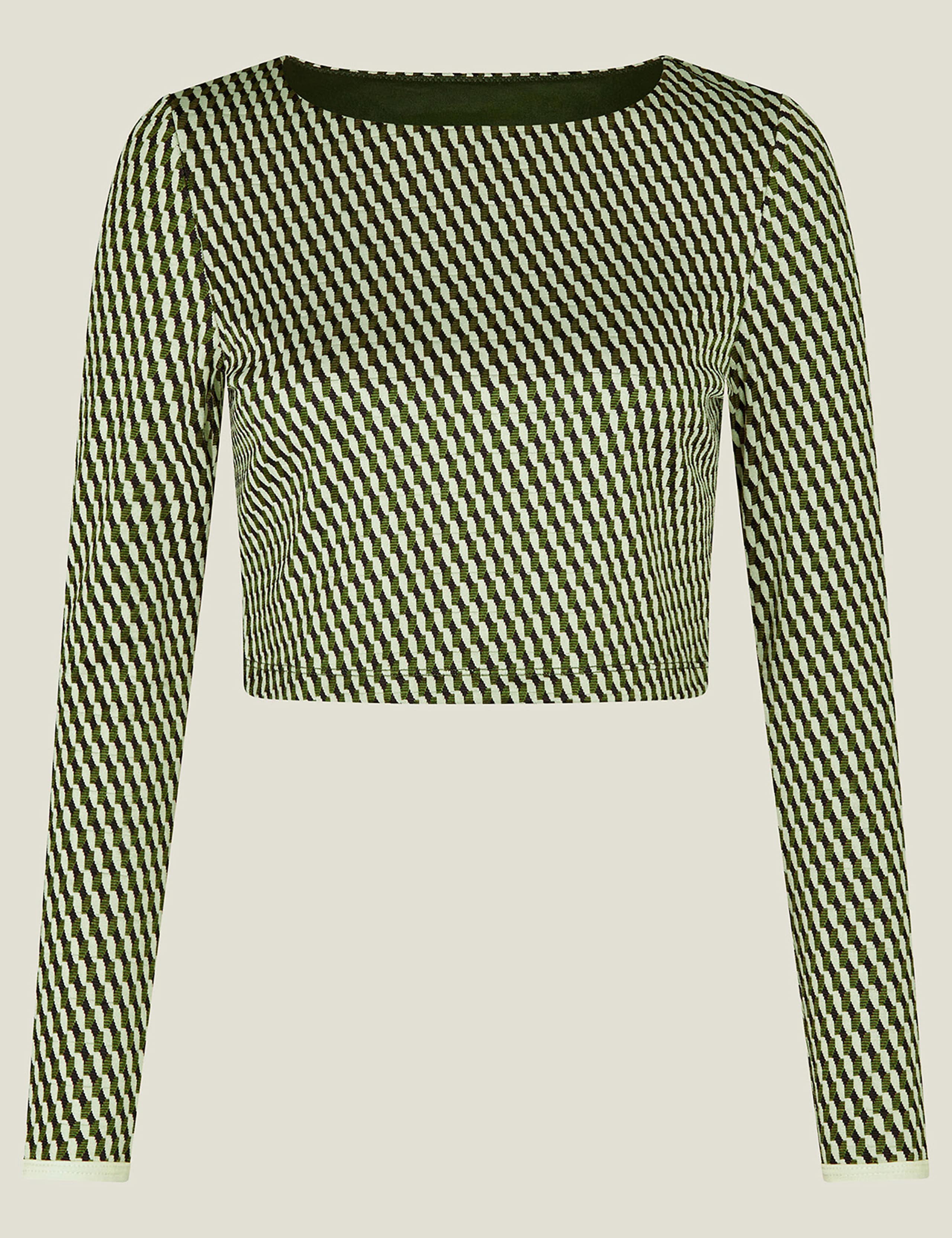 Printed Round Neck Crop Top 2 of 4