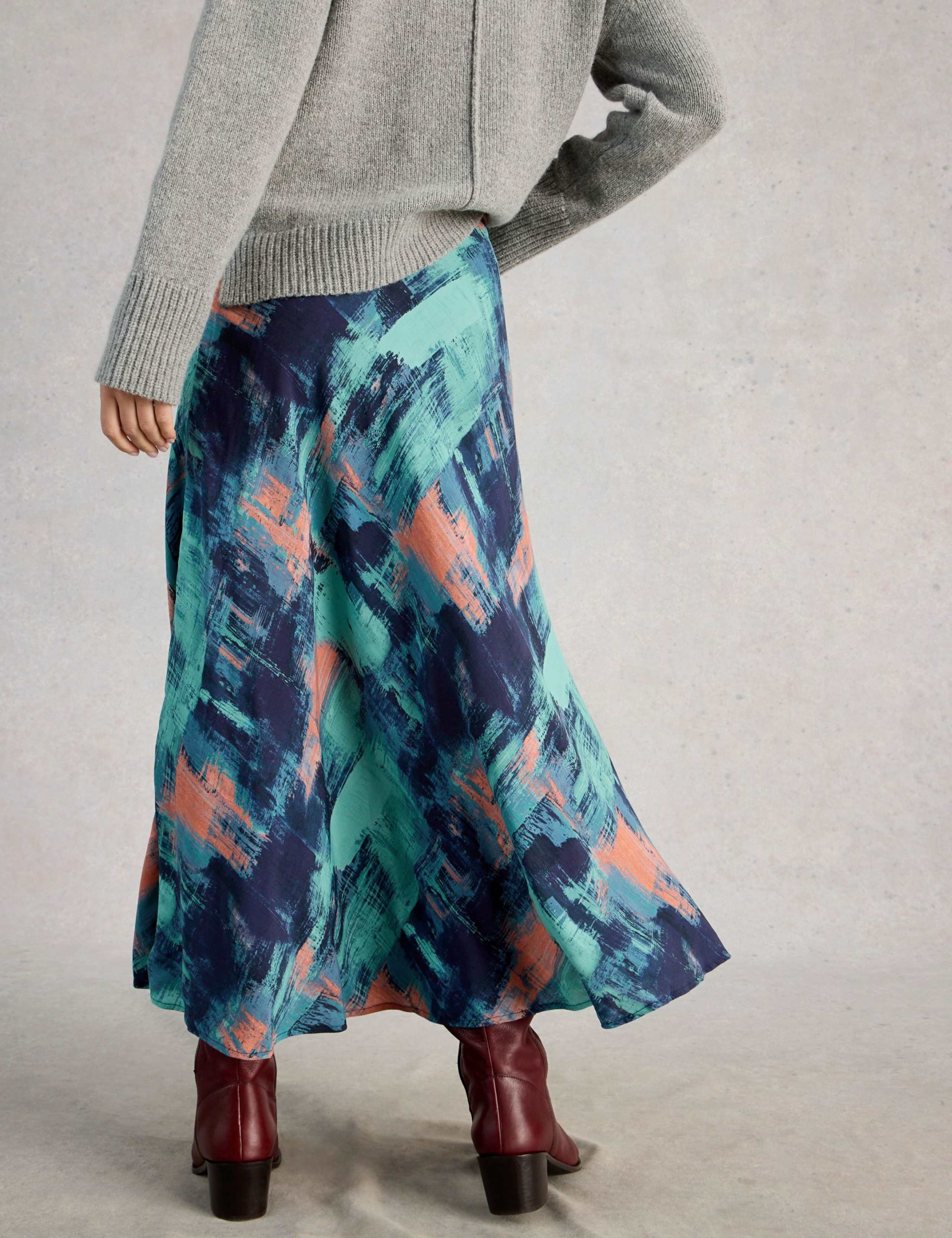 Printed Bias Cut Maxi Skirt 3 of 6