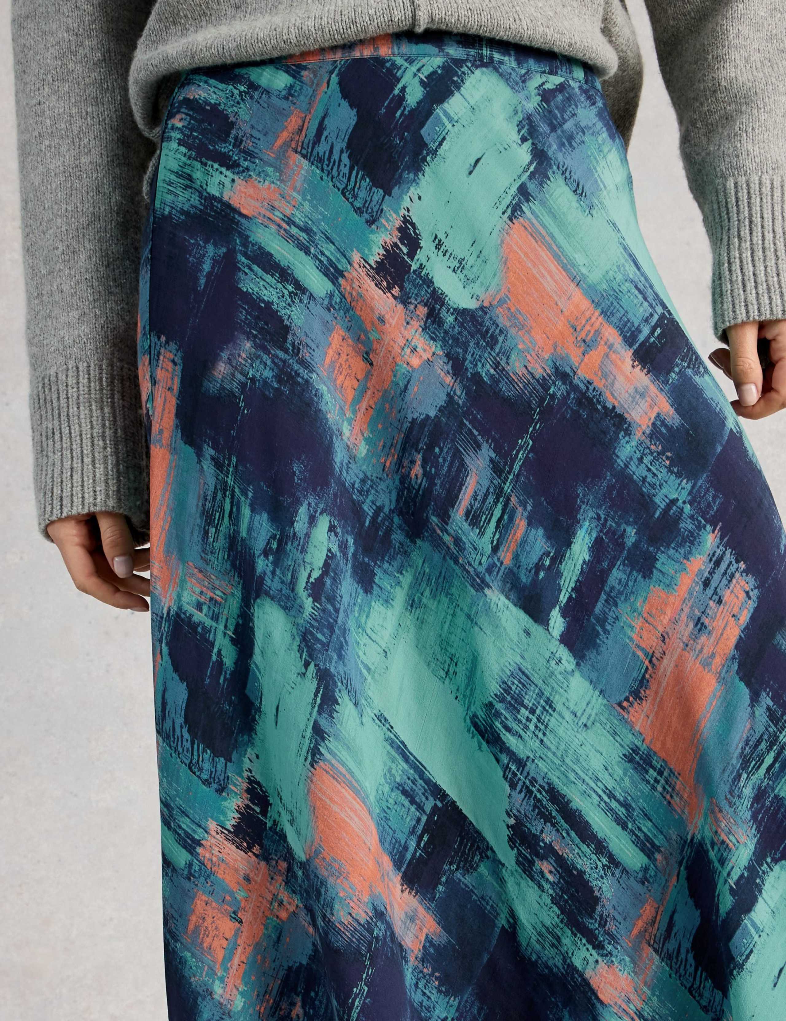 Printed Bias Cut Maxi Skirt 6 of 6
