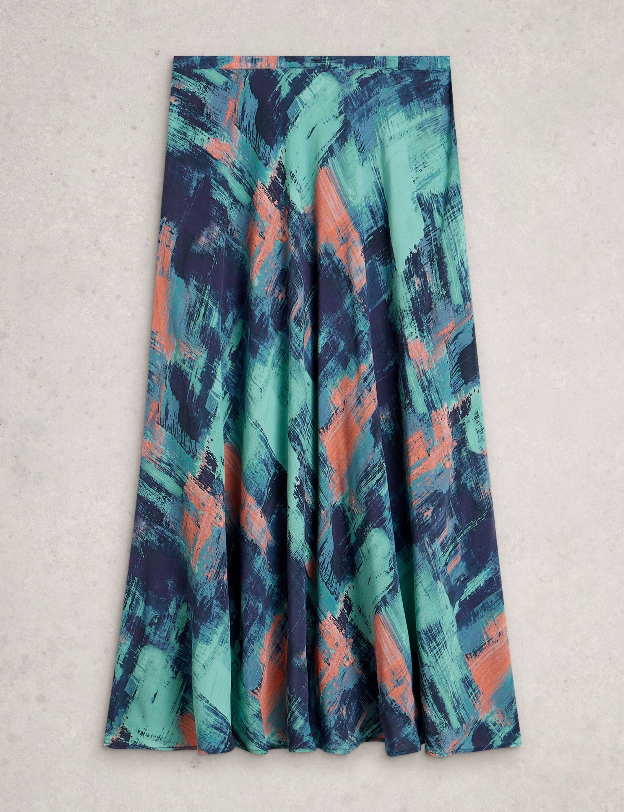 Printed Bias Cut Maxi Skirt 2 of 6