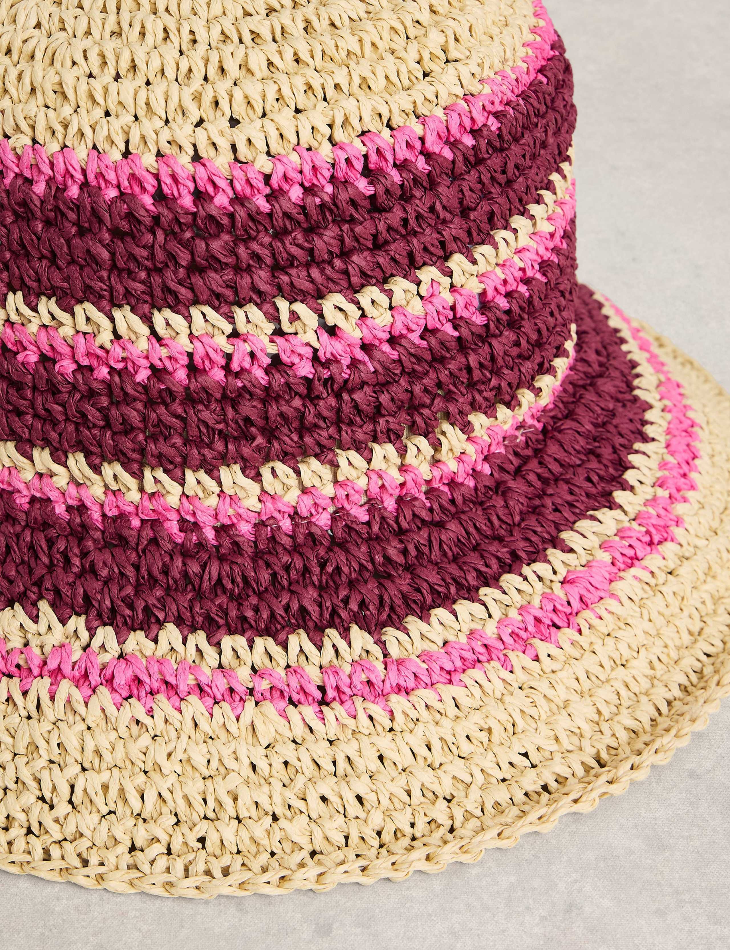 Straw Striped Bucket Hat 2 of 2