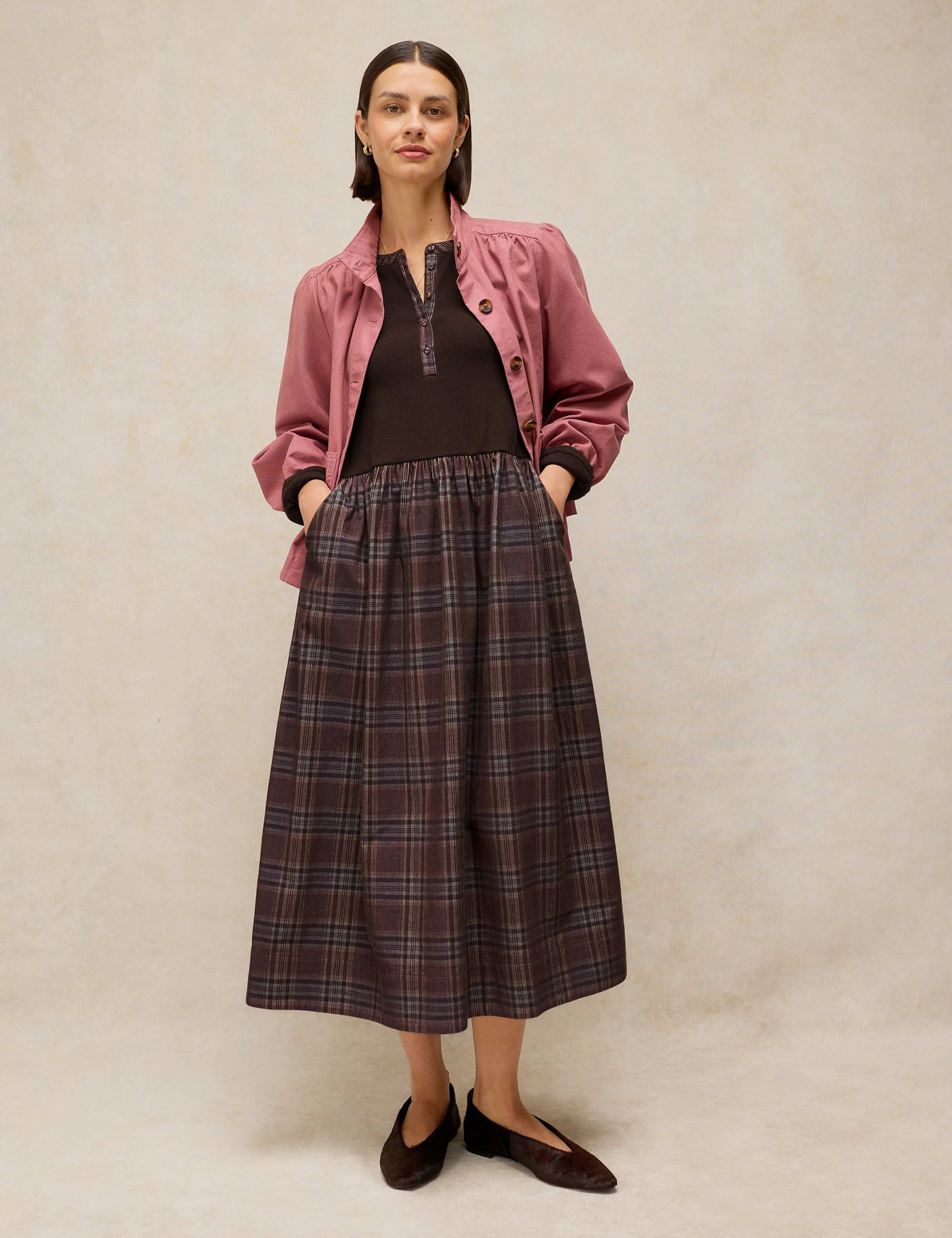 Jersey Collared Neck Midi Tea Dress 4 of 6