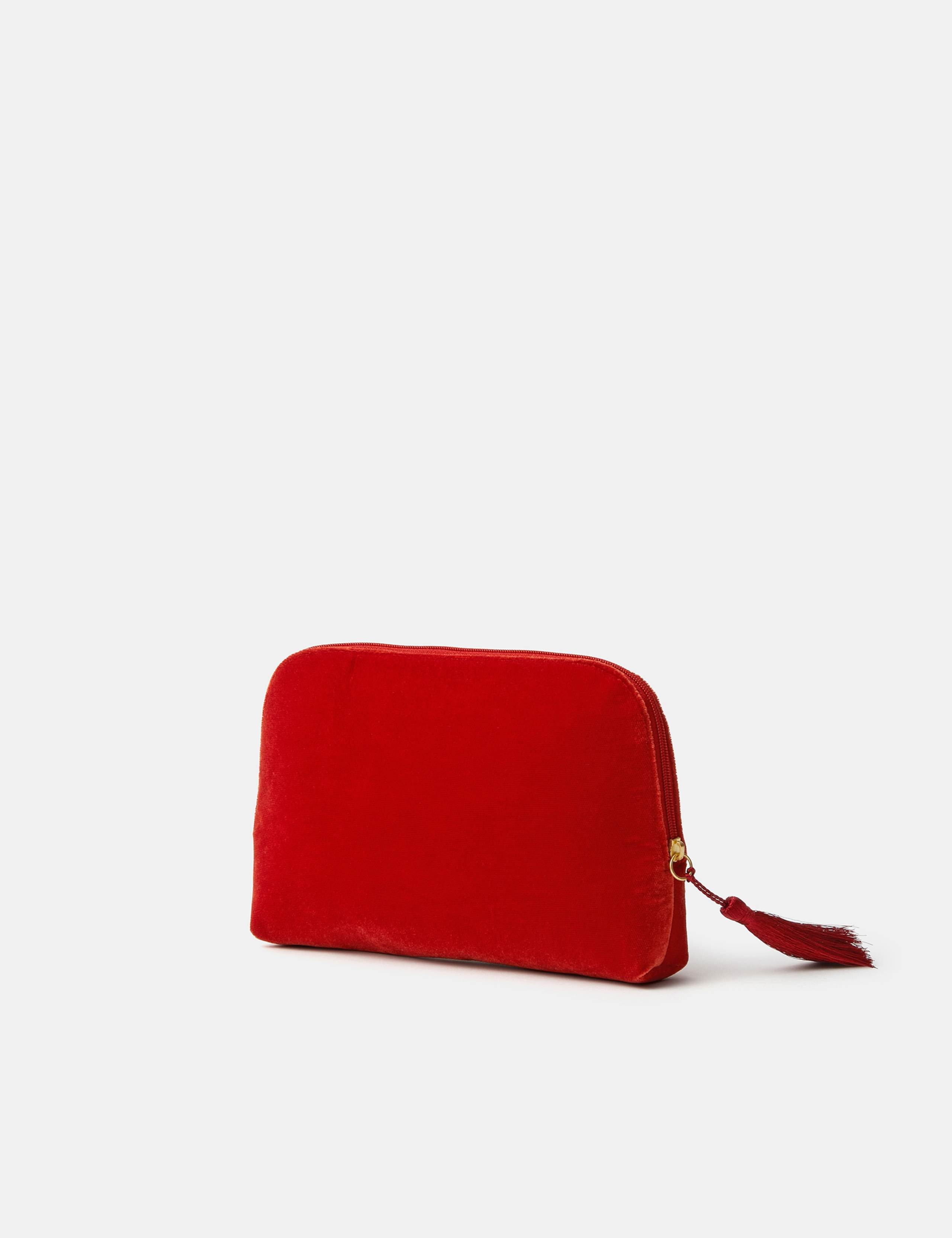 Embellished Velvet Cherry Pouch 2 of 4