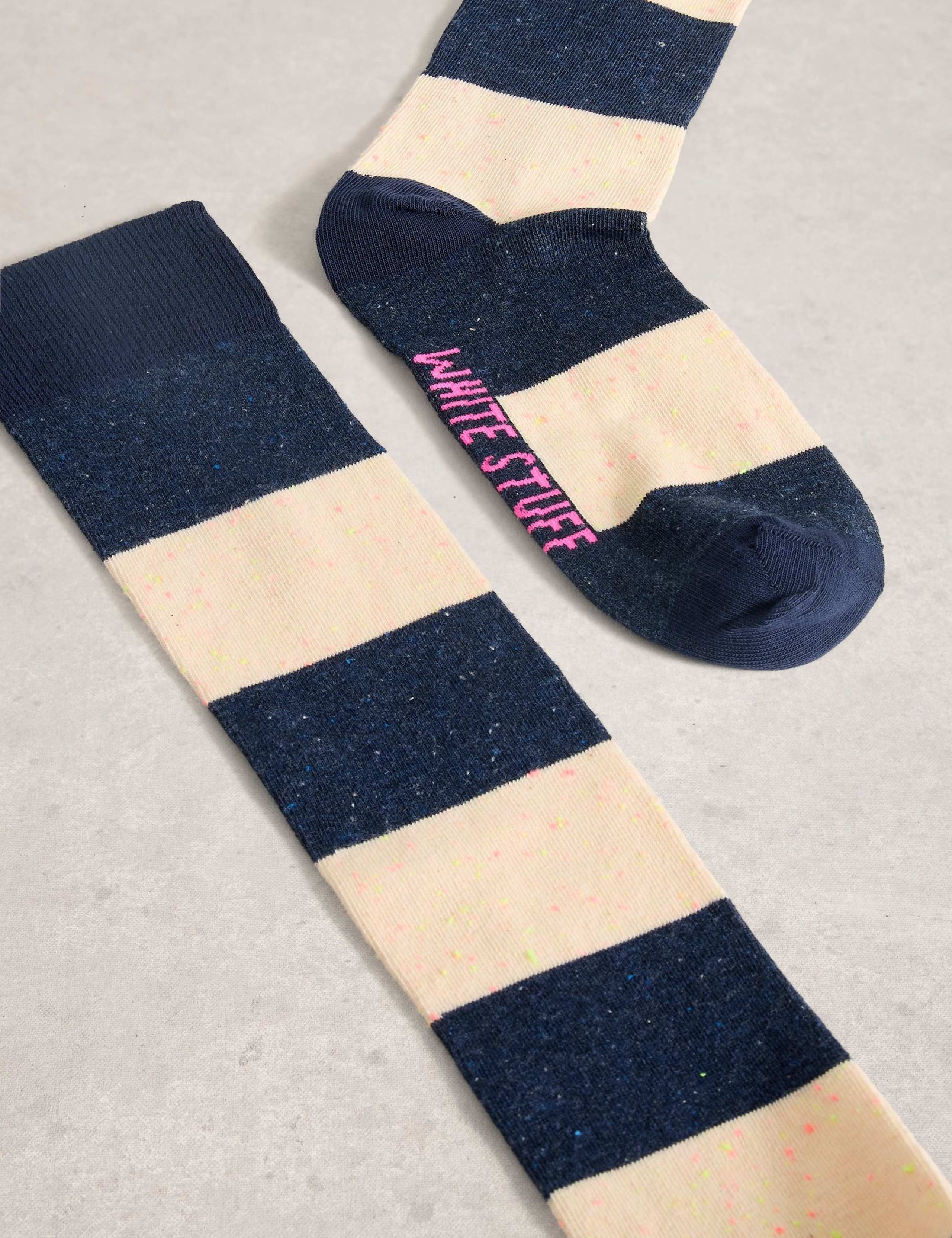 Cotton Rich Striped Knee High Socks 2 of 2