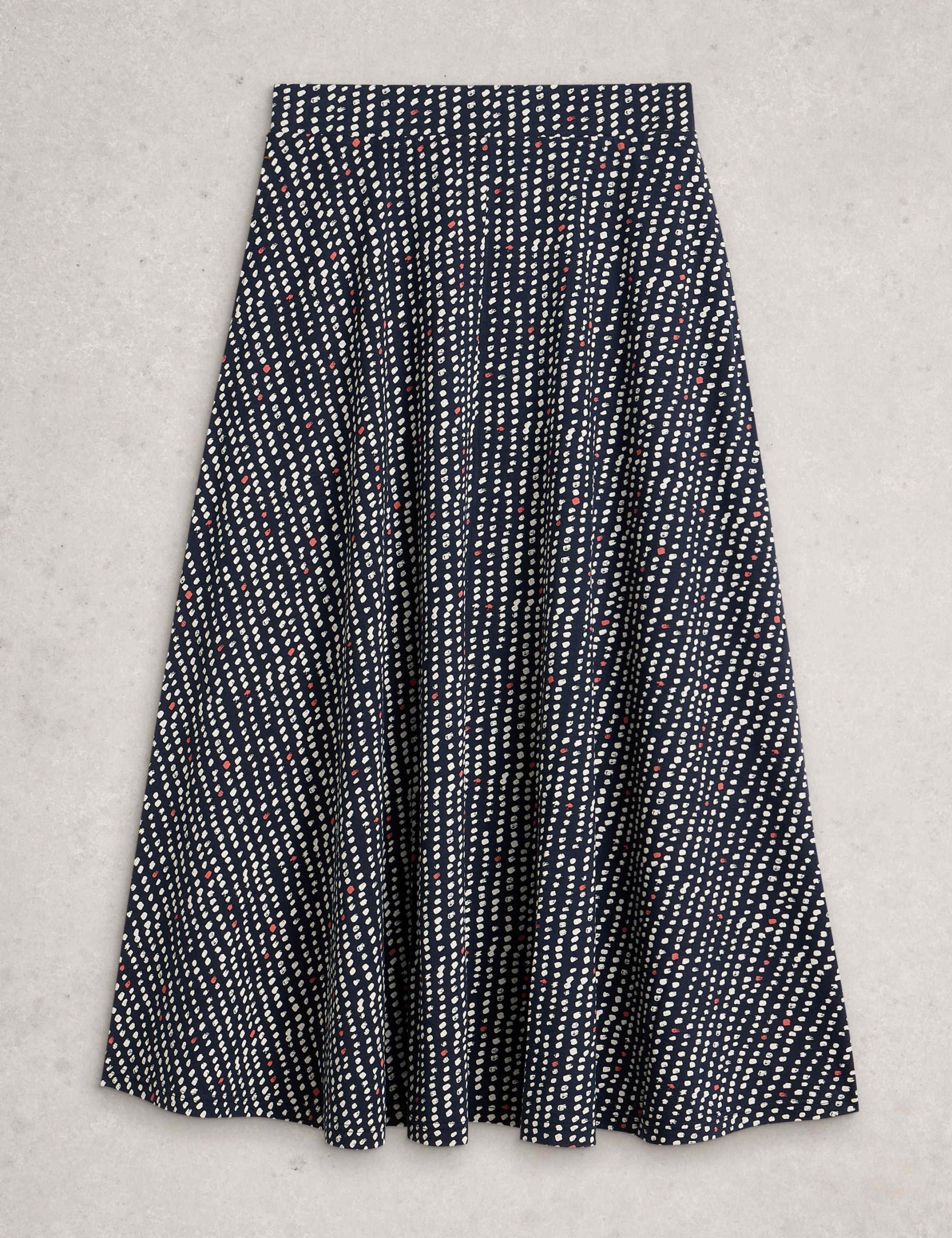 Cotton Modal Jersey Printed Maxi Skirt 2 of 6